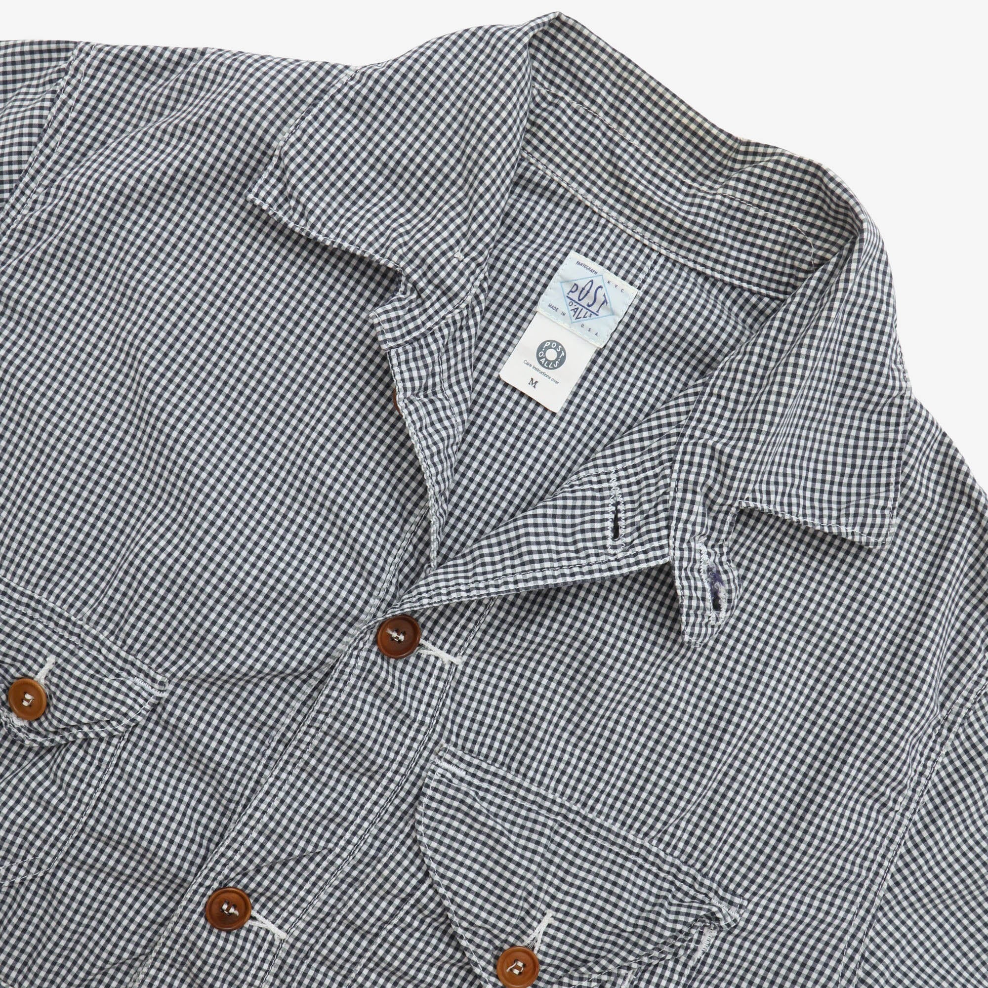 Gingham Check Melton Jacket