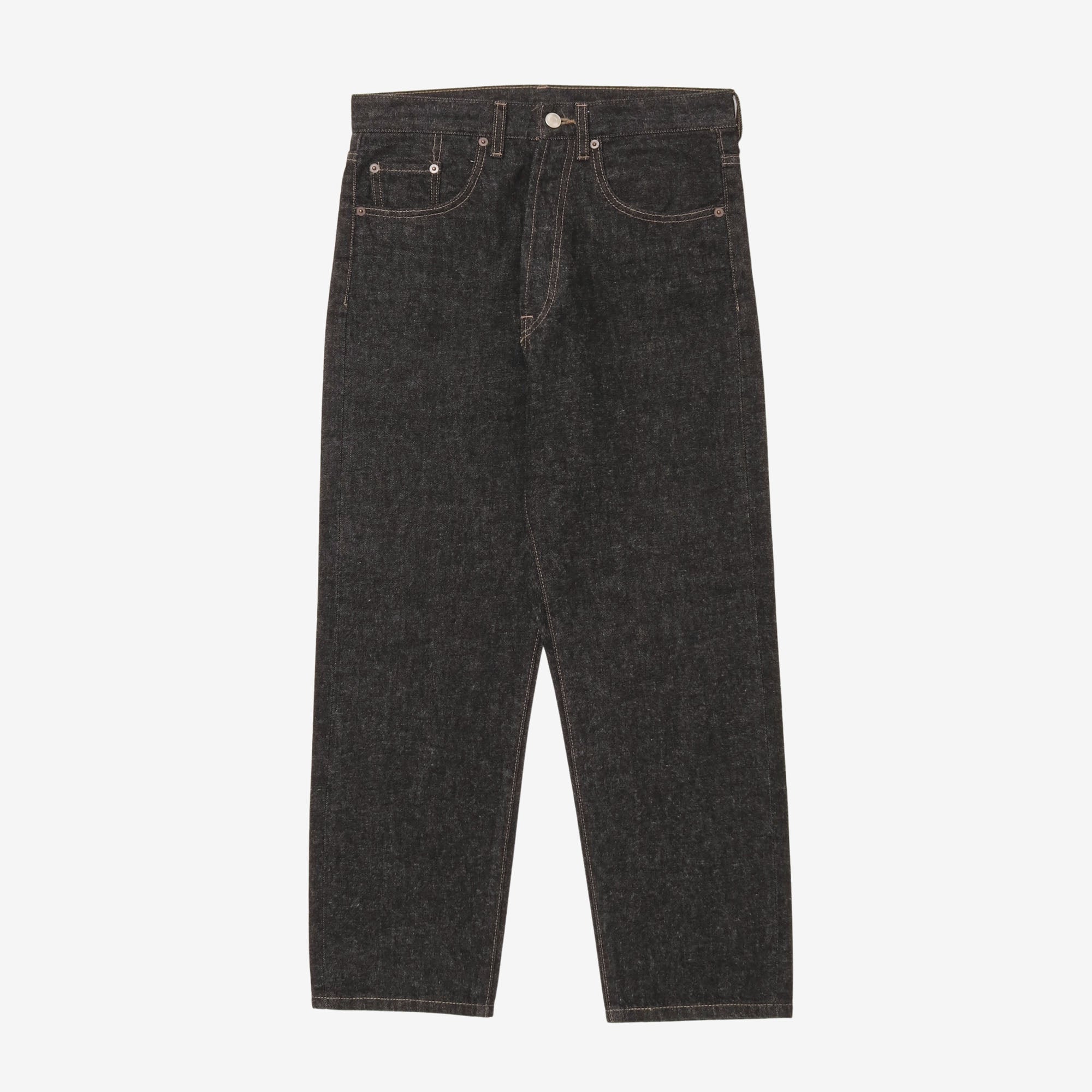 Washed Denim Wide Pants (30W x 26L)