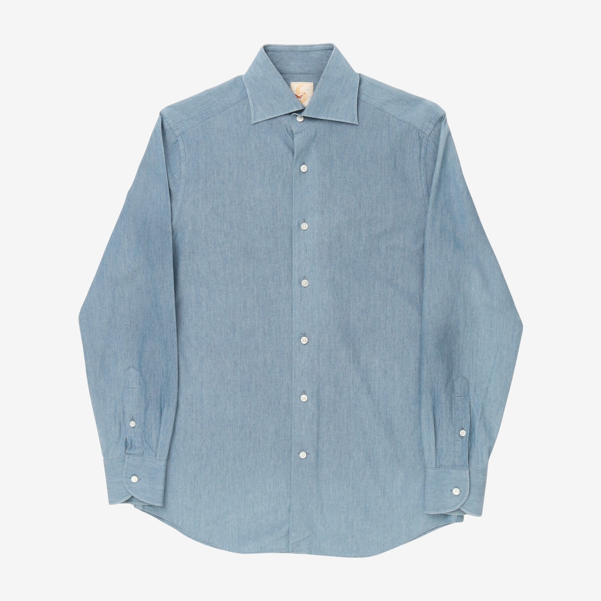 Spread Collar Chambray Shirt