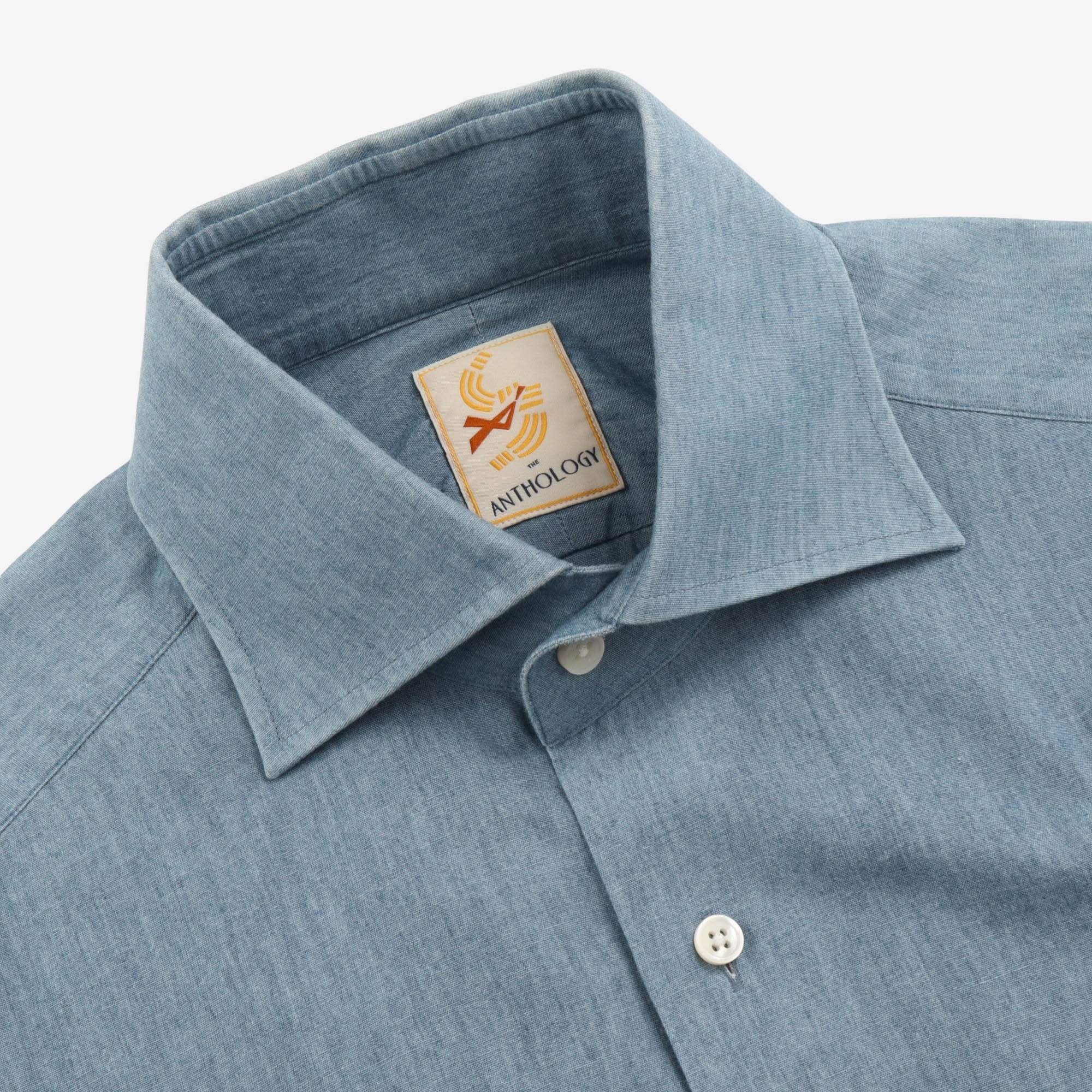 Spread Collar Chambray Shirt