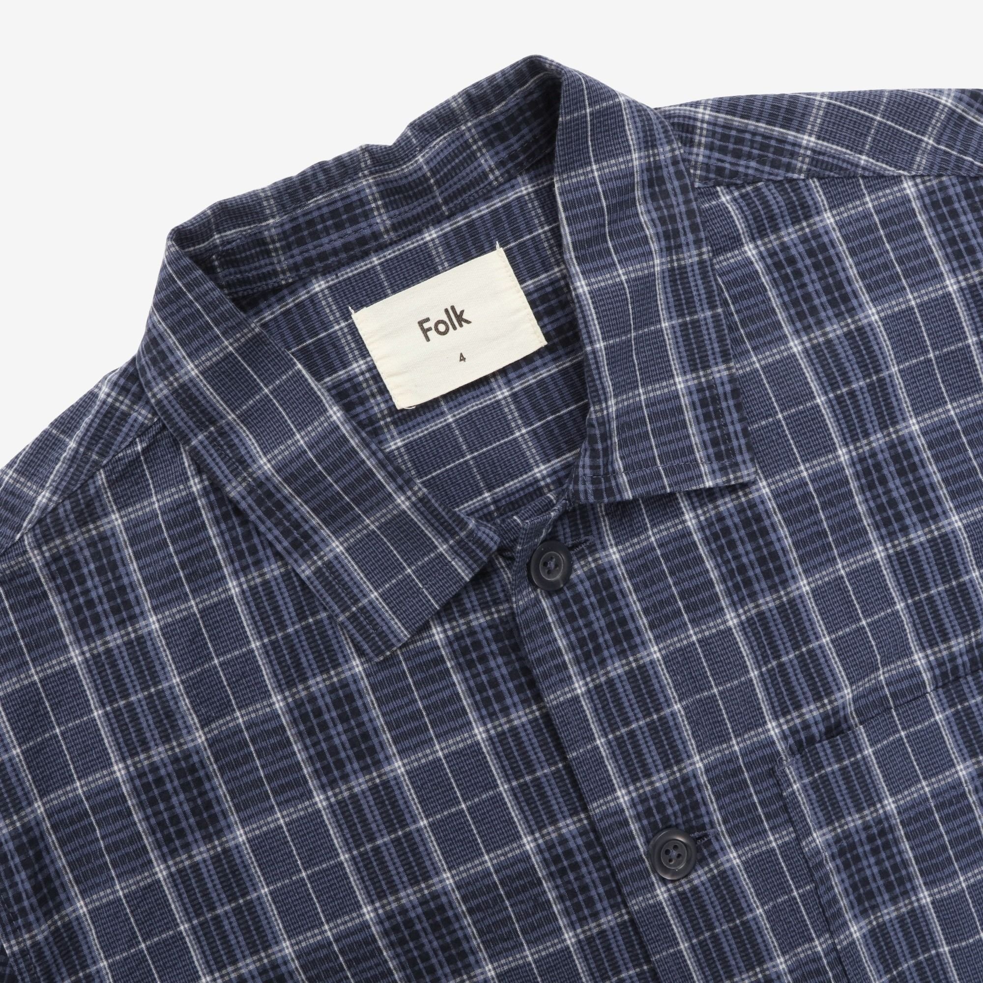 Check Seersucker Overshirt