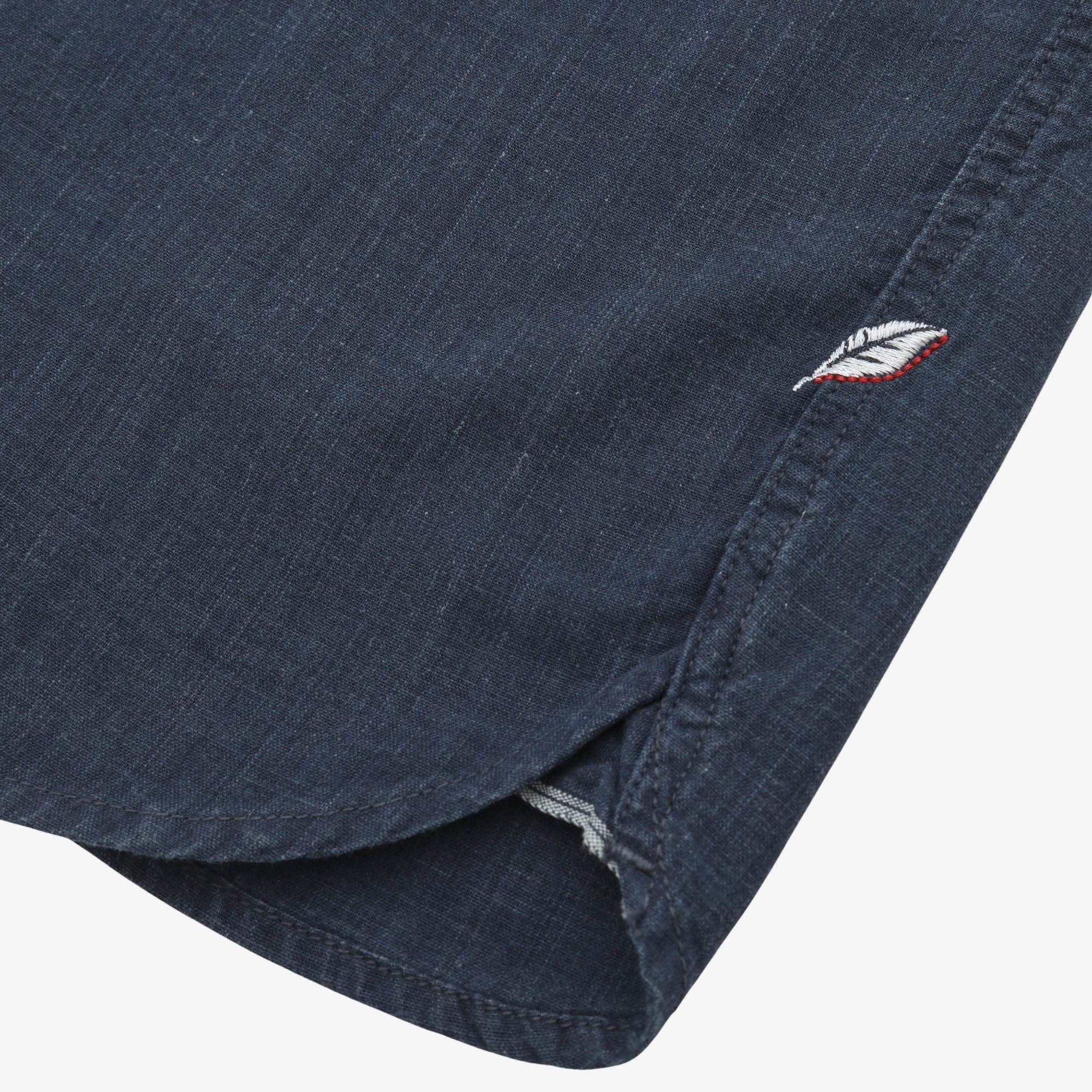 Collarless Dyed Selvedge Shirt