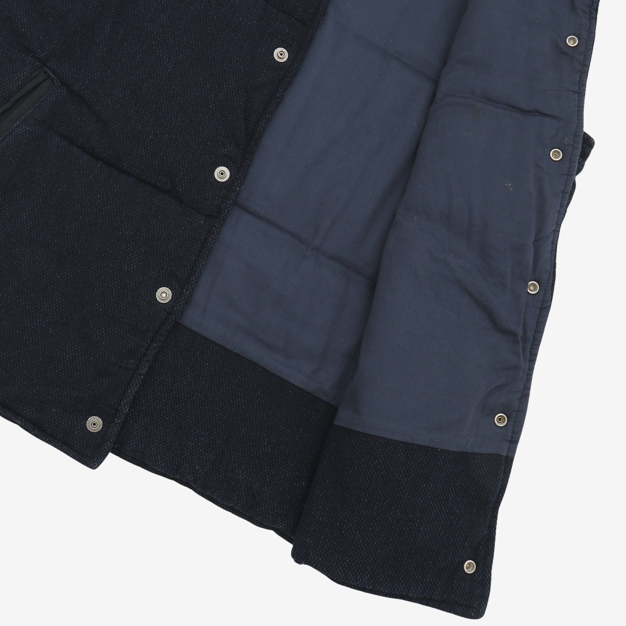 Indigo Woven Quilted Vest