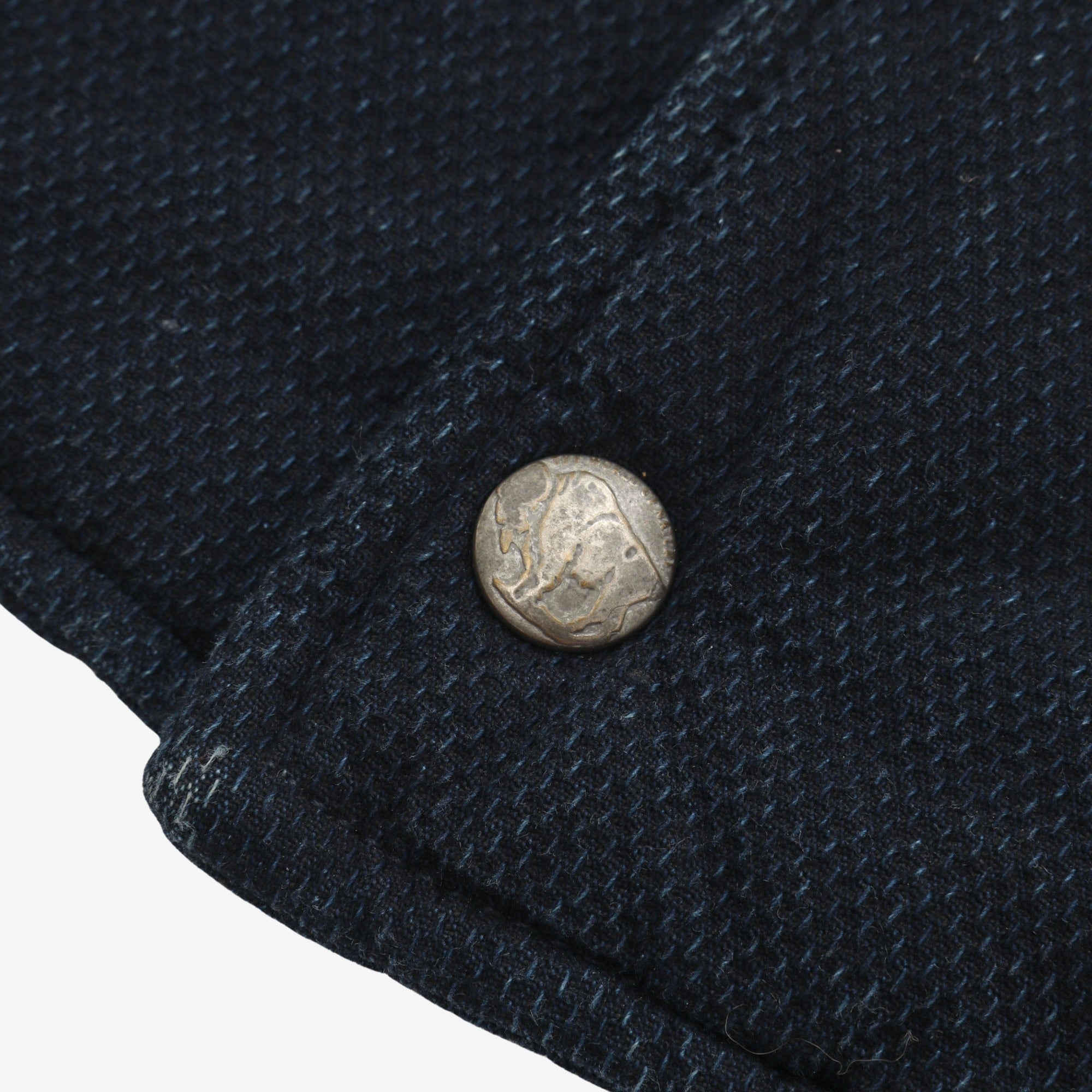 Indigo Woven Quilted Vest