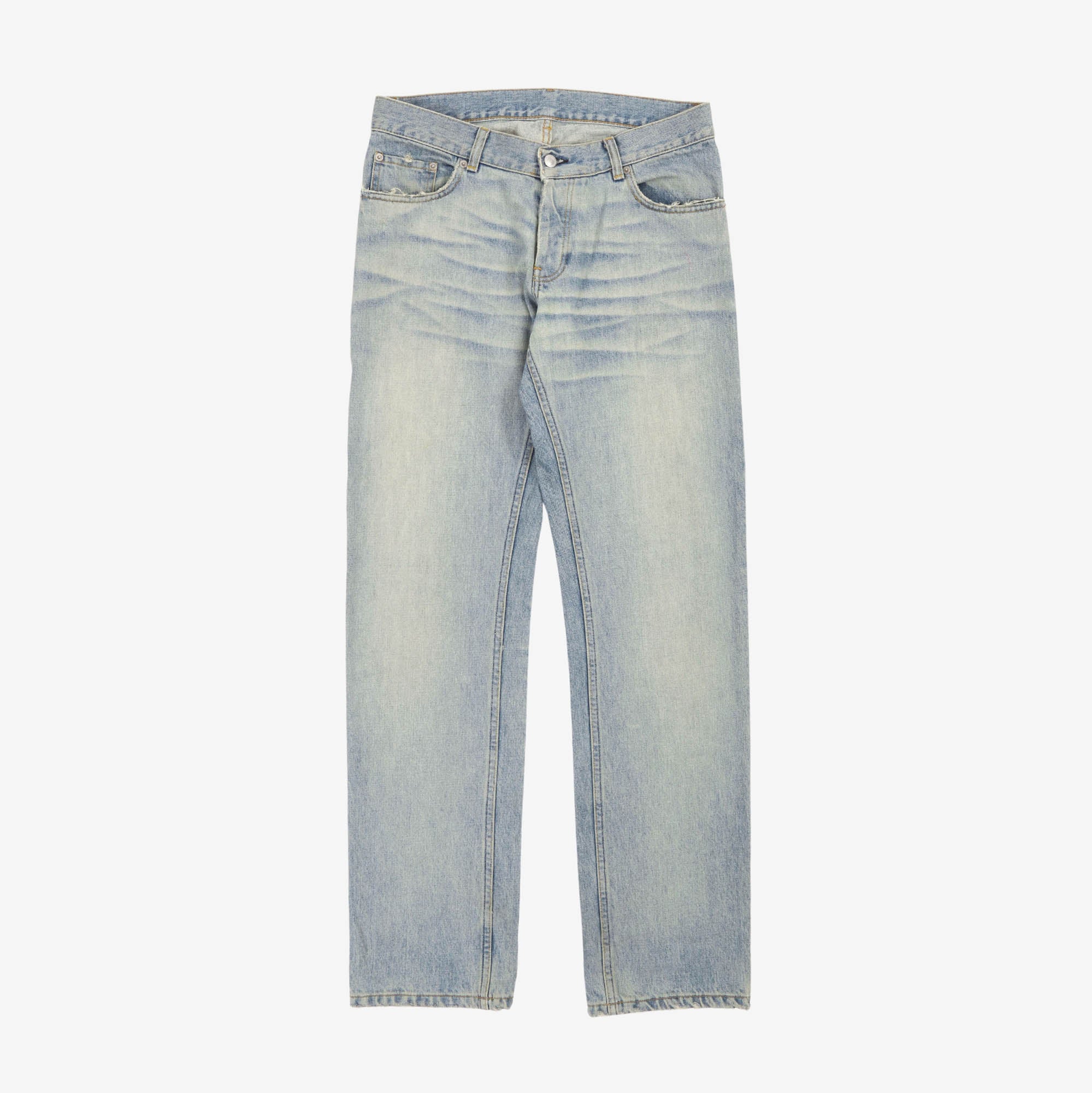 Bleach Washed Denim Jeans