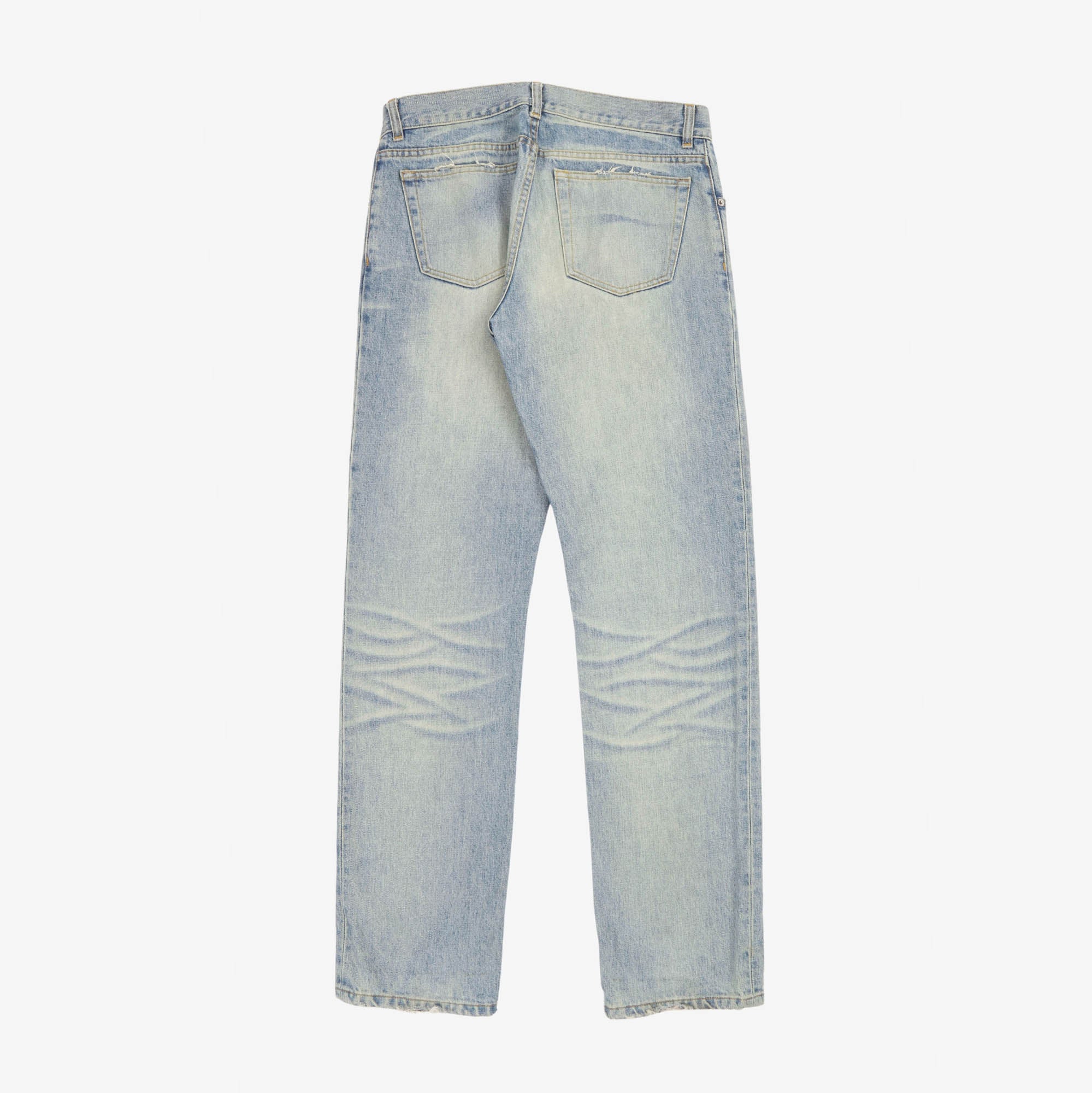 Bleach Washed Denim Jeans