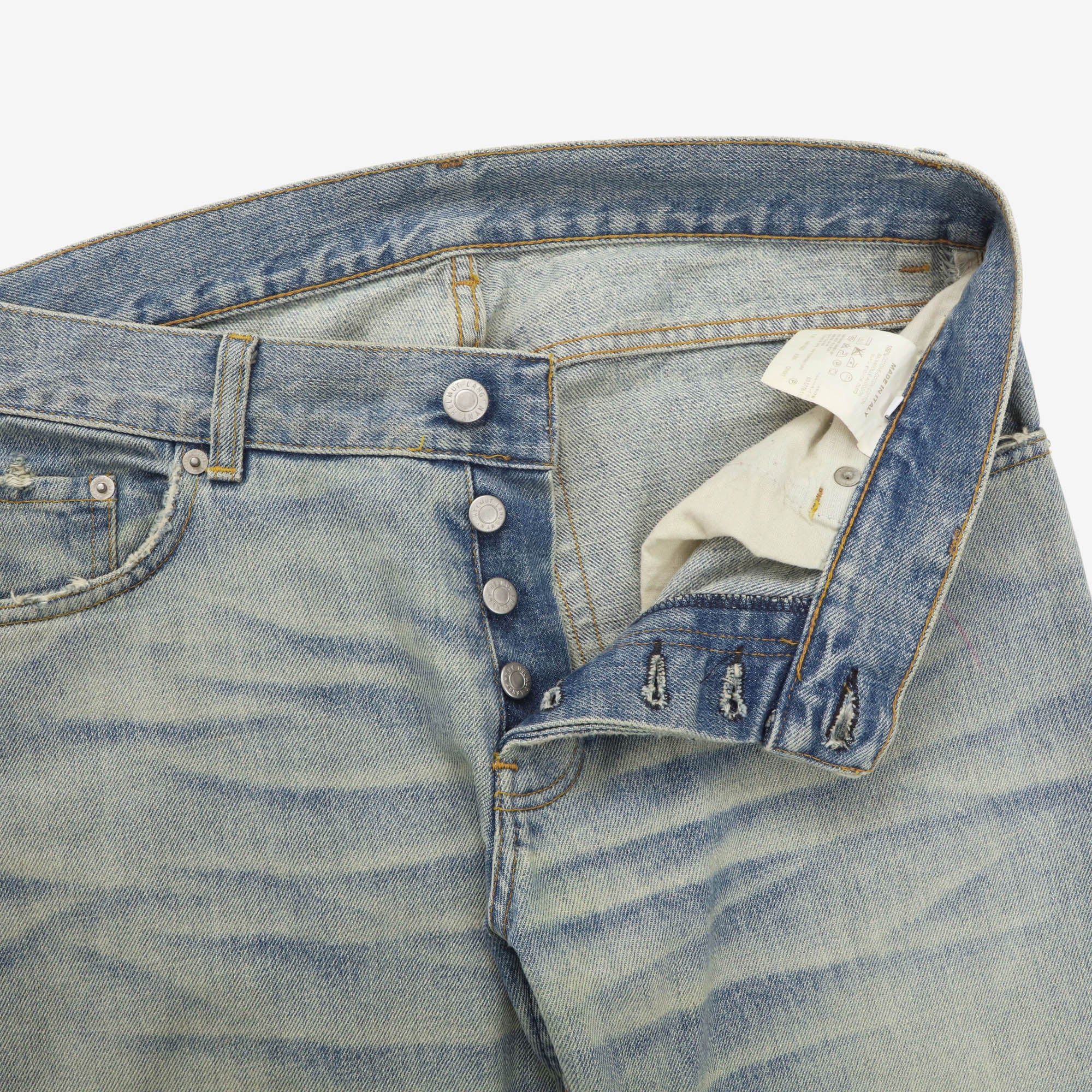 Bleach Washed Denim Jeans