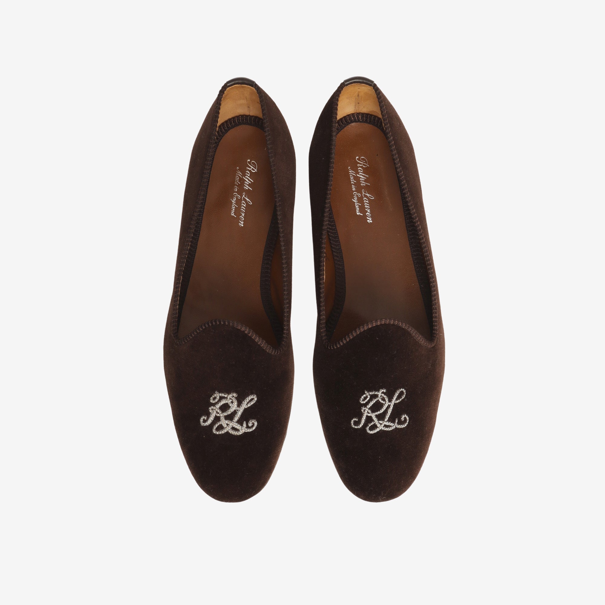 Edward Green Velvet Albert Slippers + Trees