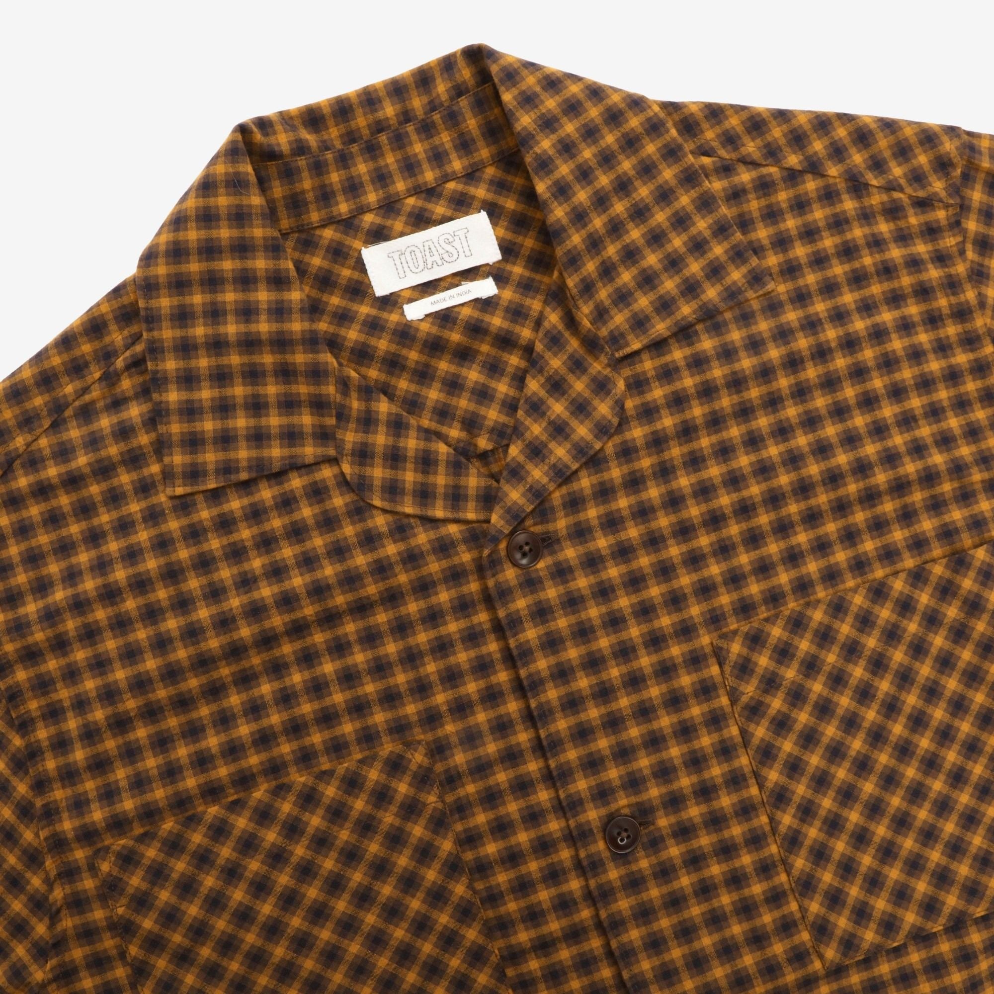 Check Spread Collar Shirt