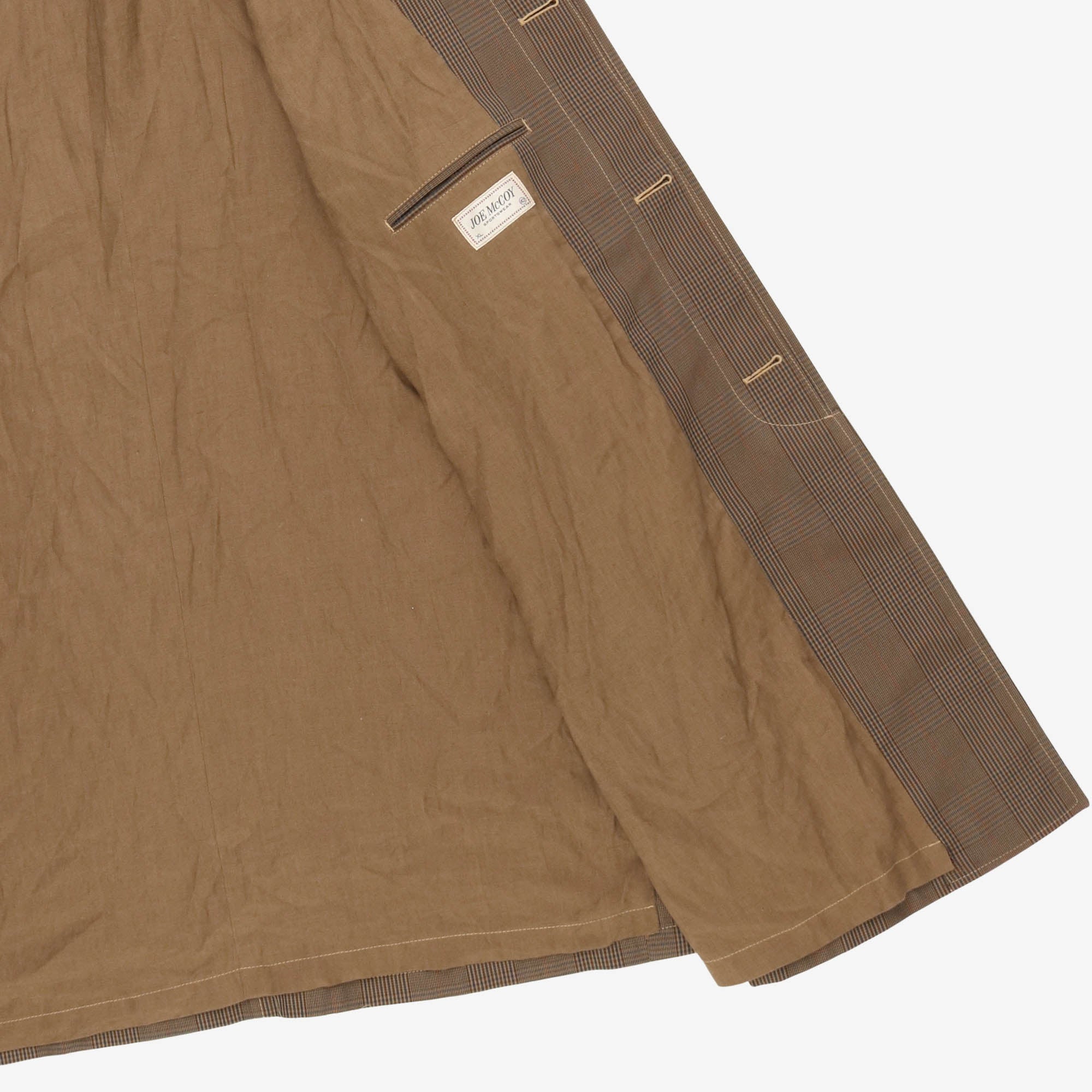 Plaid-Check Rain Weather Coat