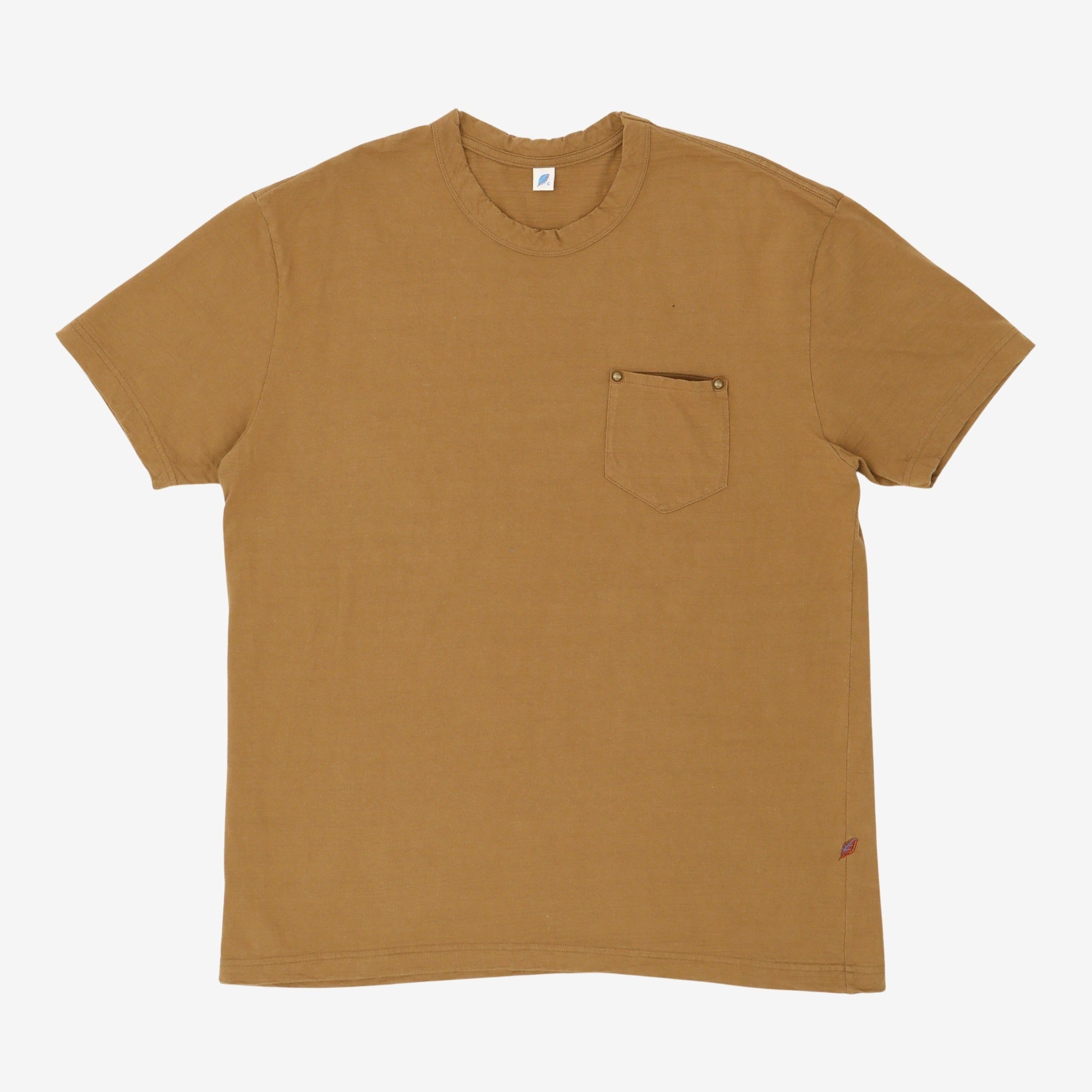Natural Kakishibu Dyed SS Slub Pocket Tee