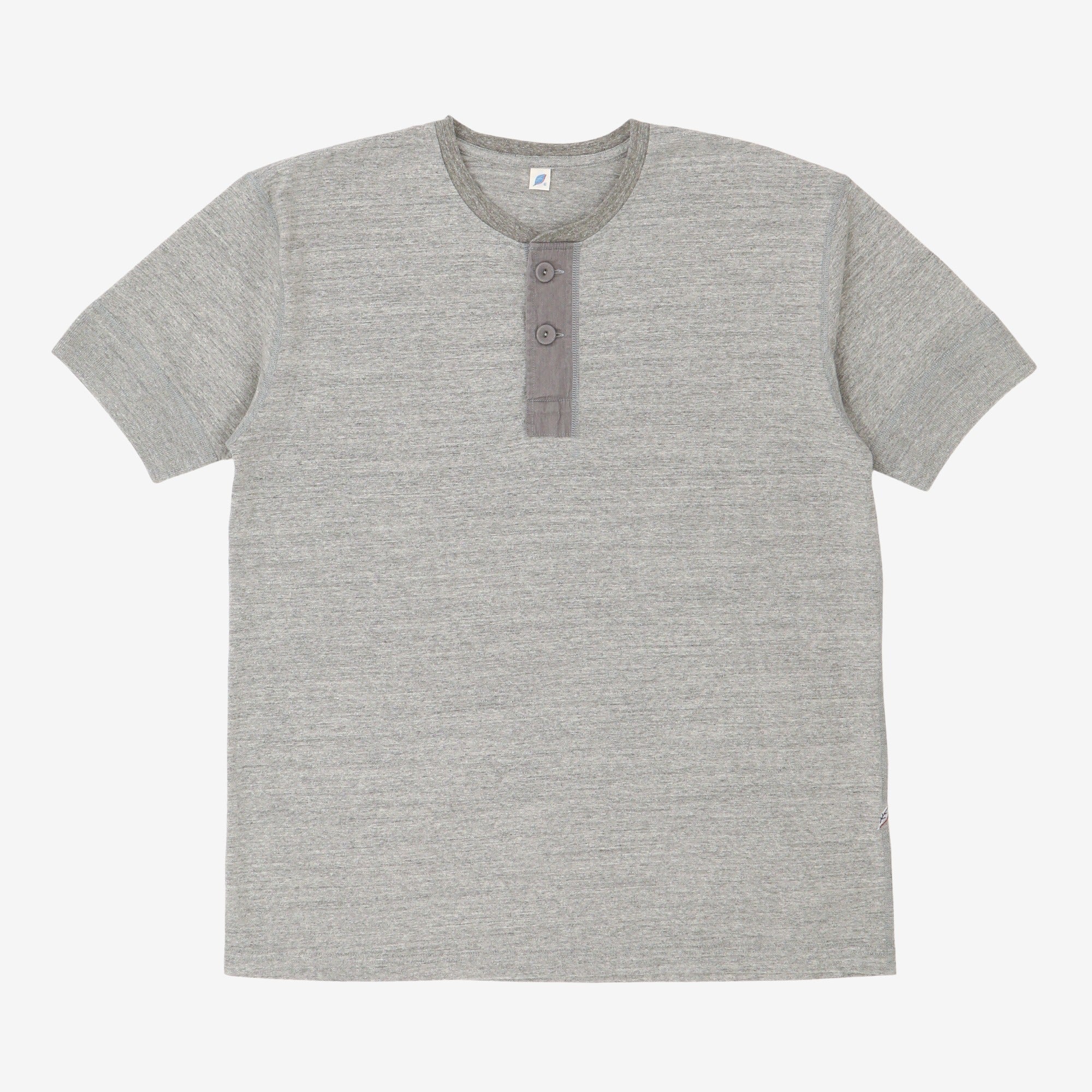 Ribbed Cuff Henley Tee