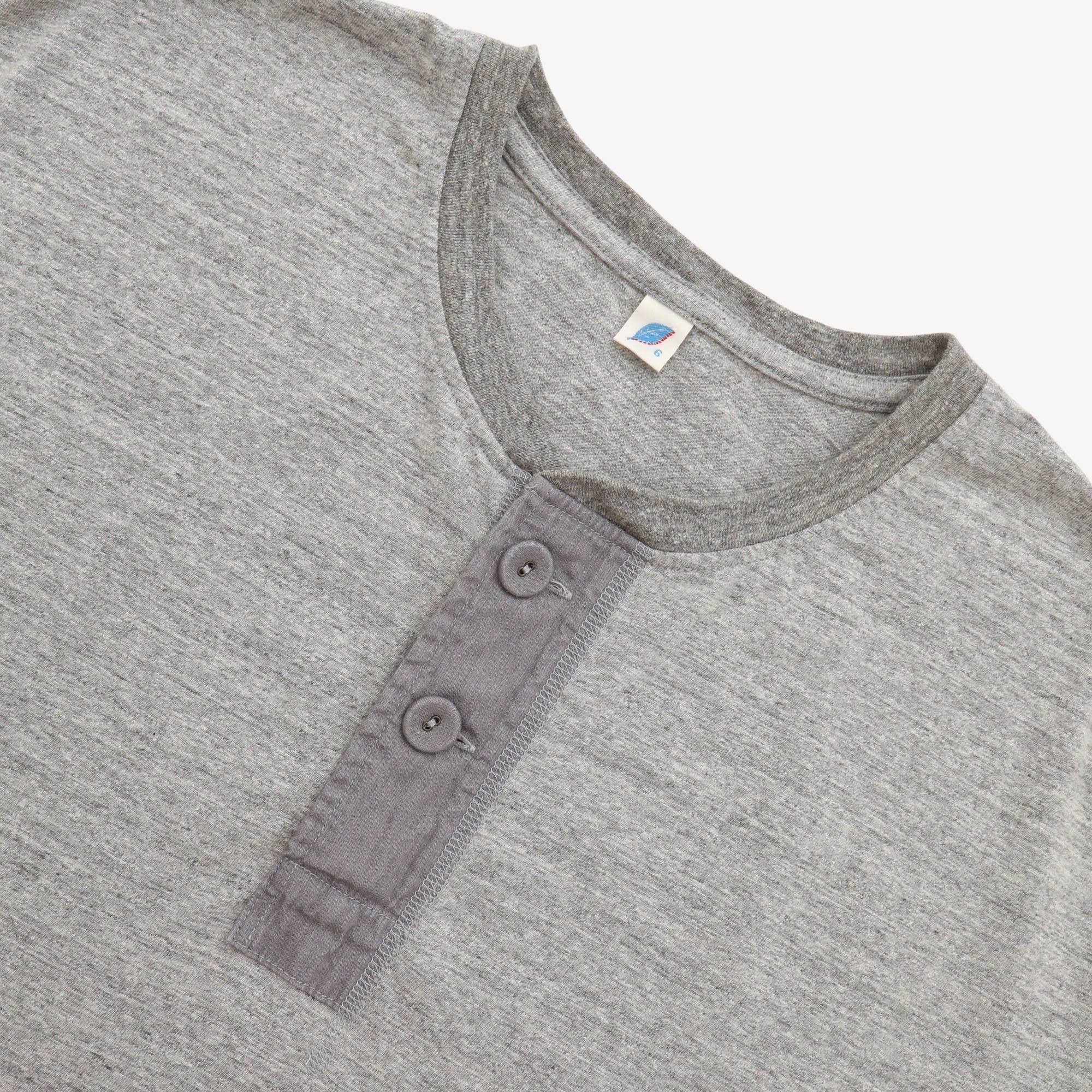 Ribbed Cuff Henley Tee