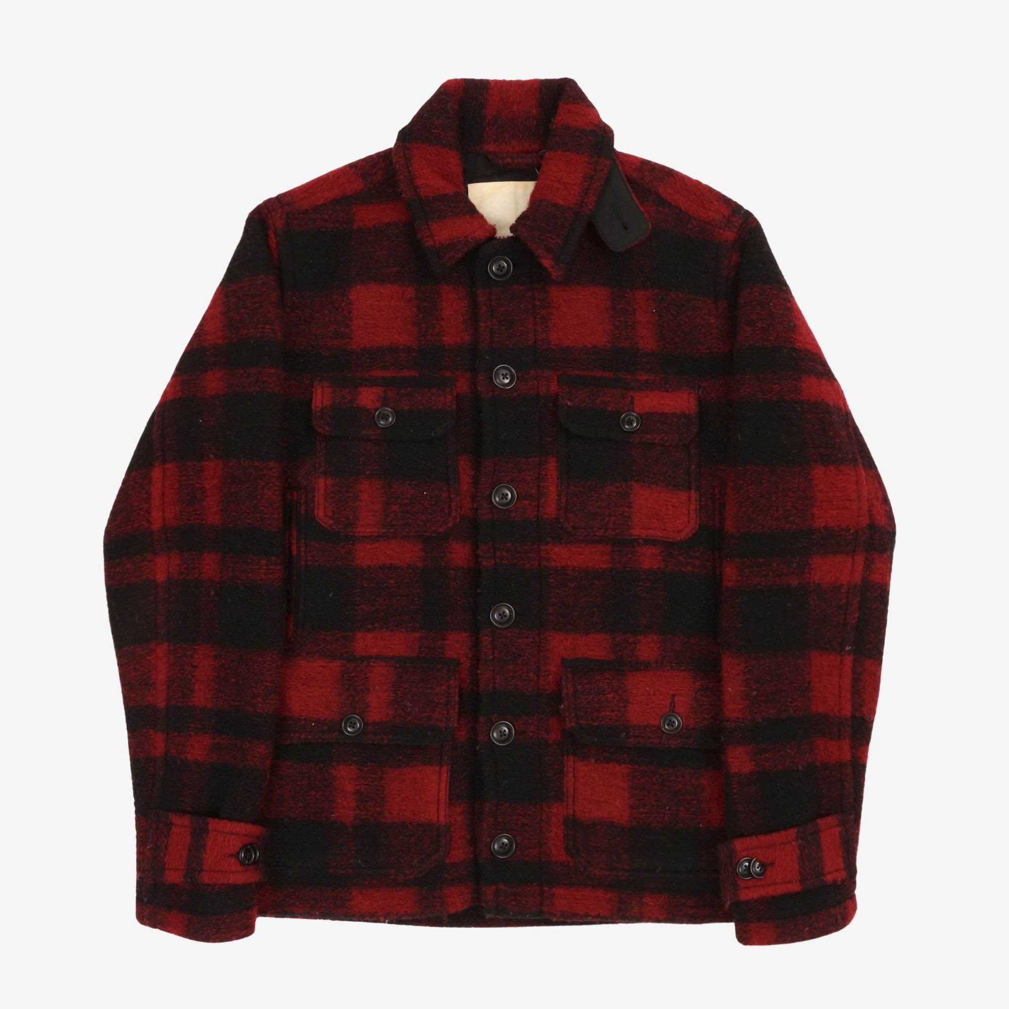 Wool Plaid Barn Jacket