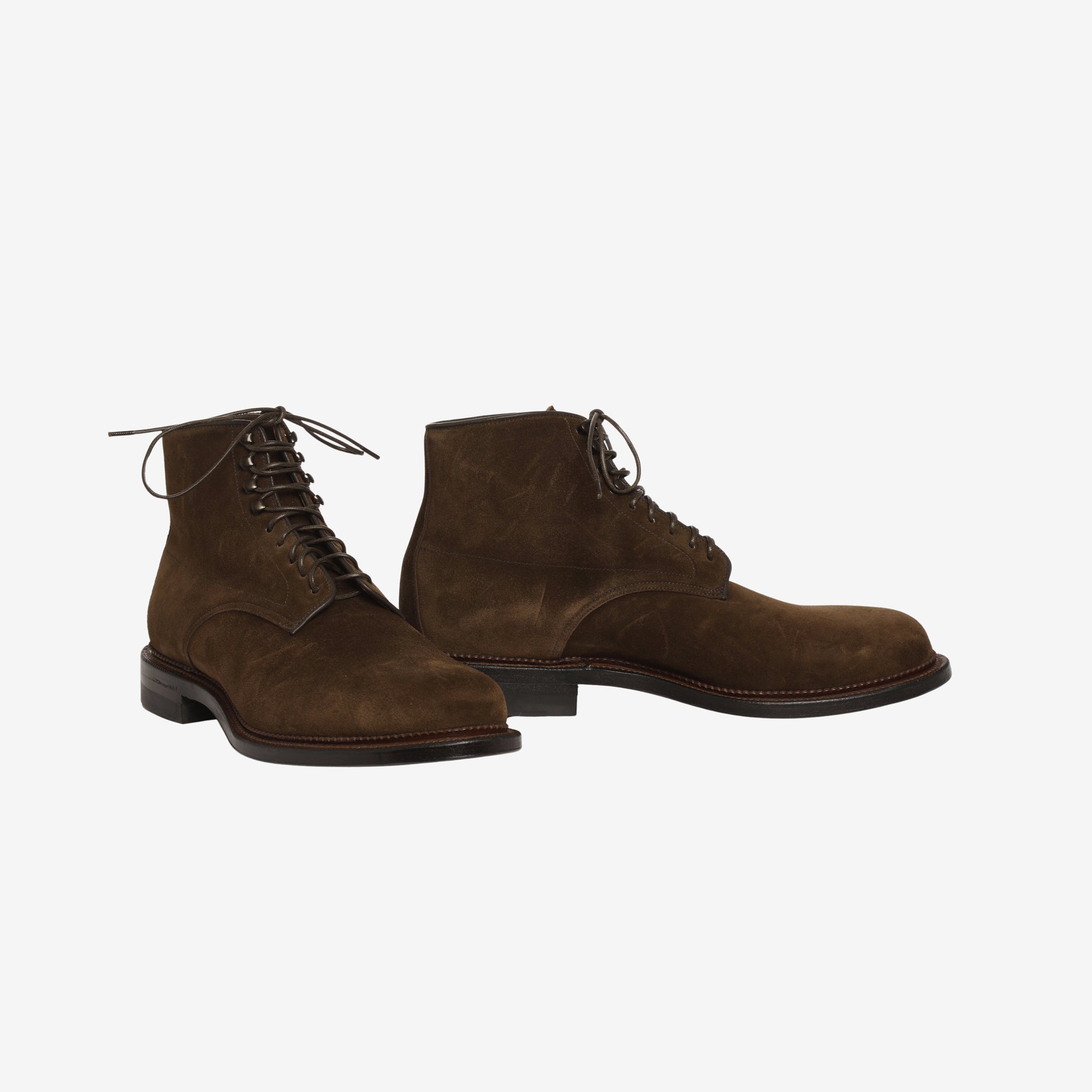 Navvy Boots - Dark Brown Suede (1940 Last)