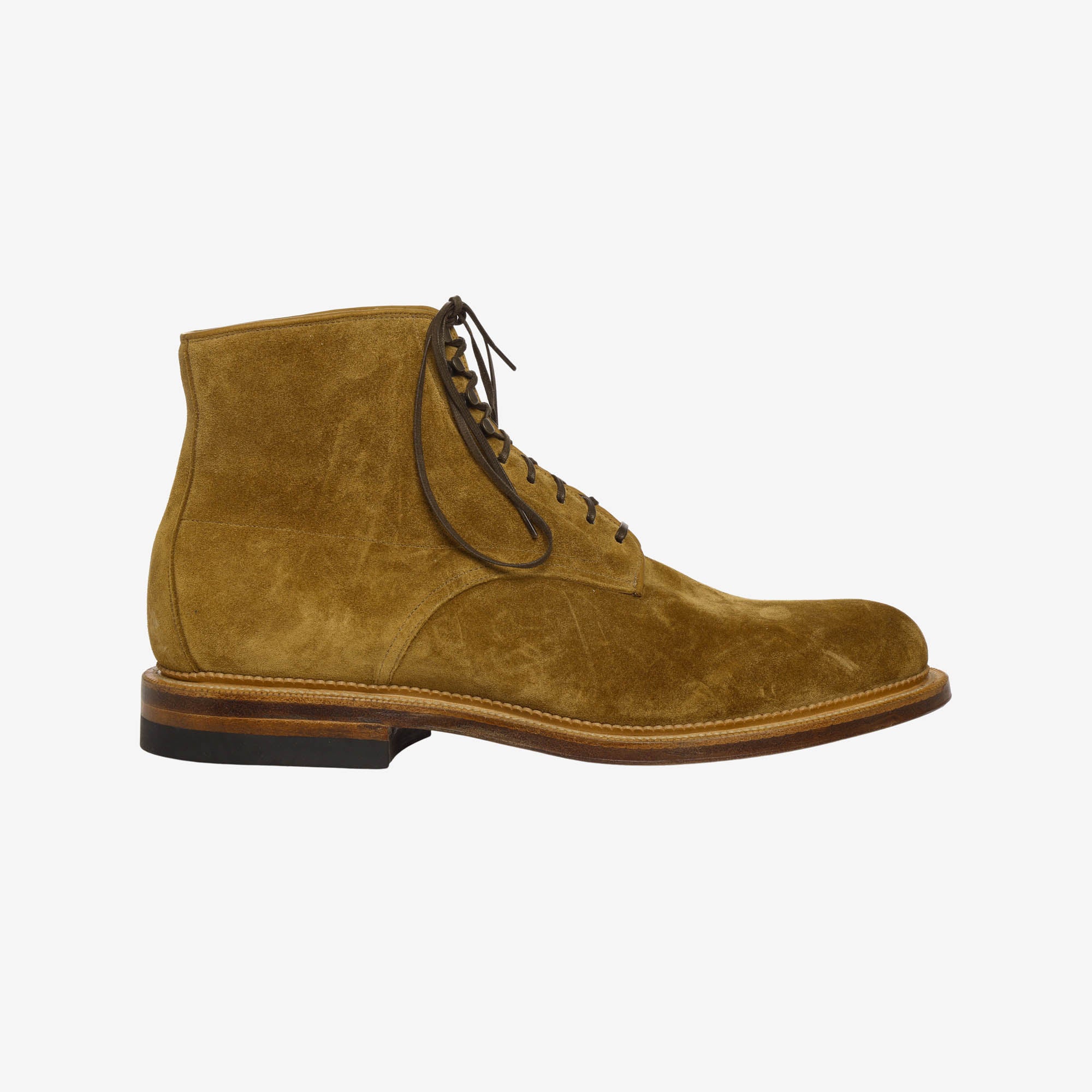 Navvy Boot - Mustard Suede (1940 Last) (Worn)
