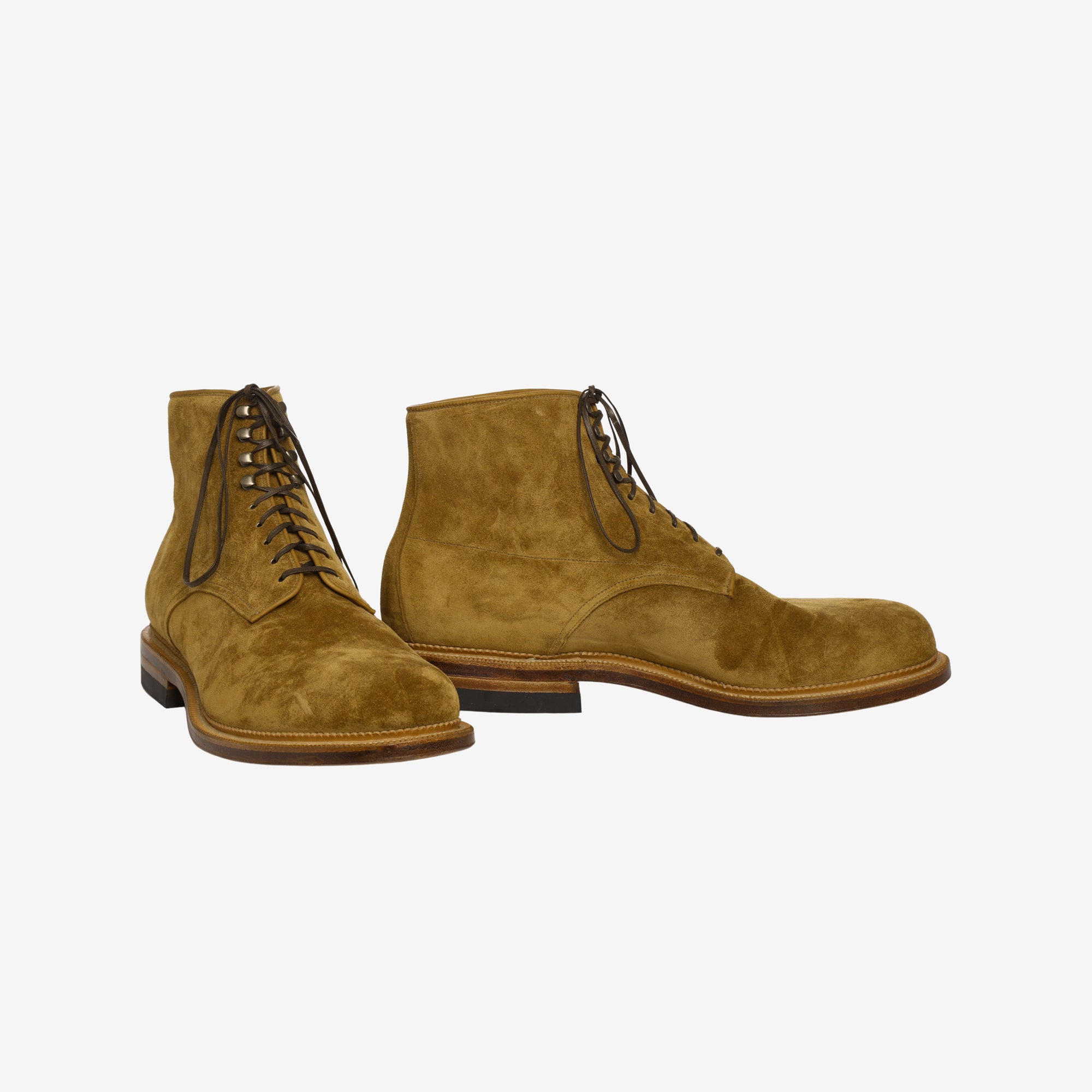 Navvy Boot - Mustard Suede (1940 Last) (Worn)