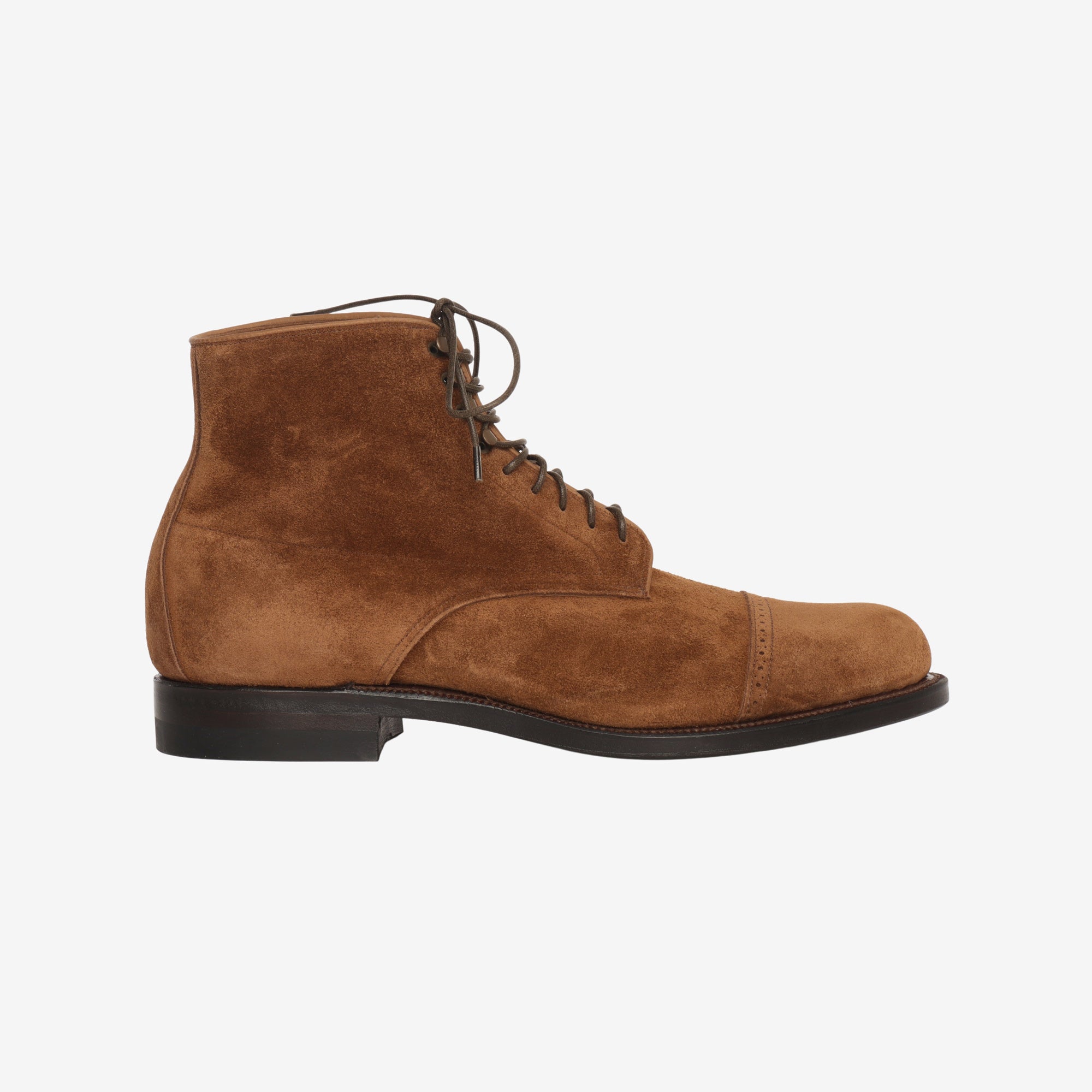 Navvy Brogue Boot - Brown Suede (1940 Last)
