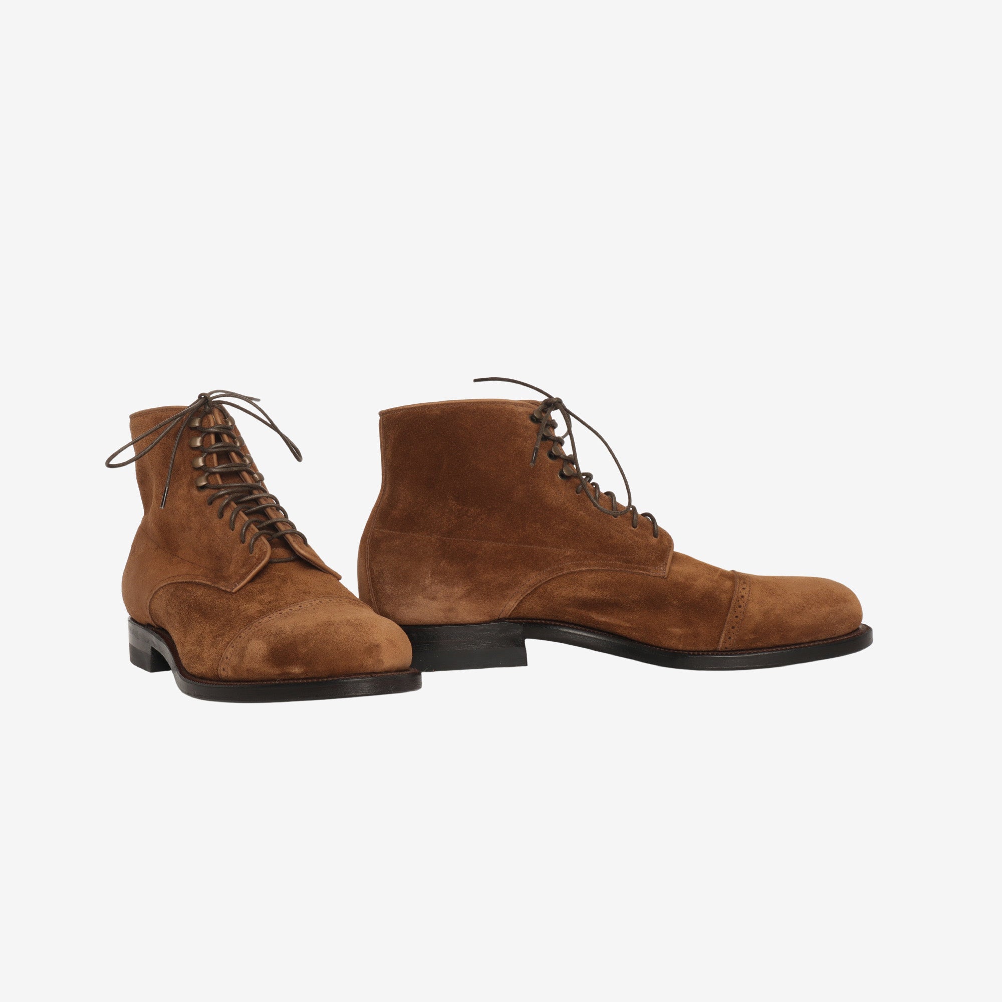 Navvy Brogue Boot - Brown Suede (1940 Last)