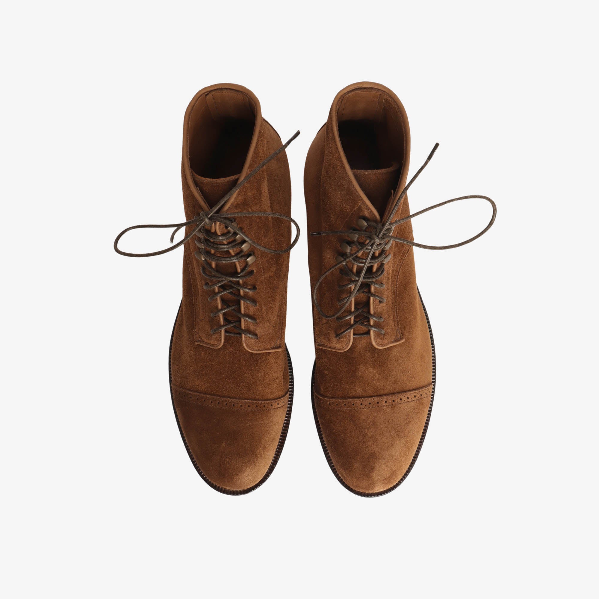 Navvy Brogue Boot - Brown Suede (1940 Last)