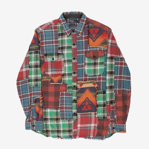 Patchwork Aztec Navajo Flannel Overshirt