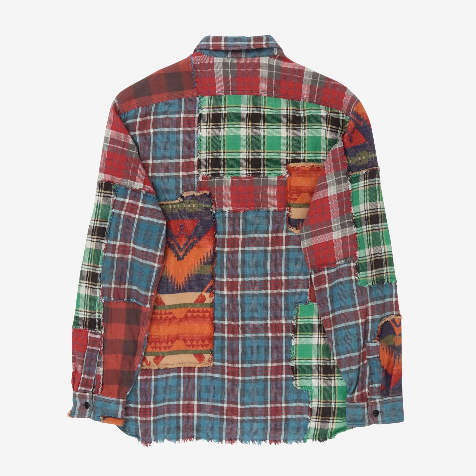 Patchwork Aztec Navajo Flannel Overshirt