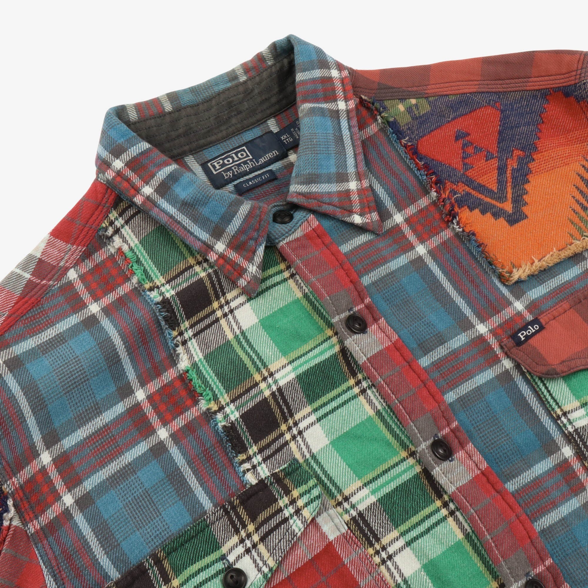Patchwork Aztec Navajo Flannel Overshirt