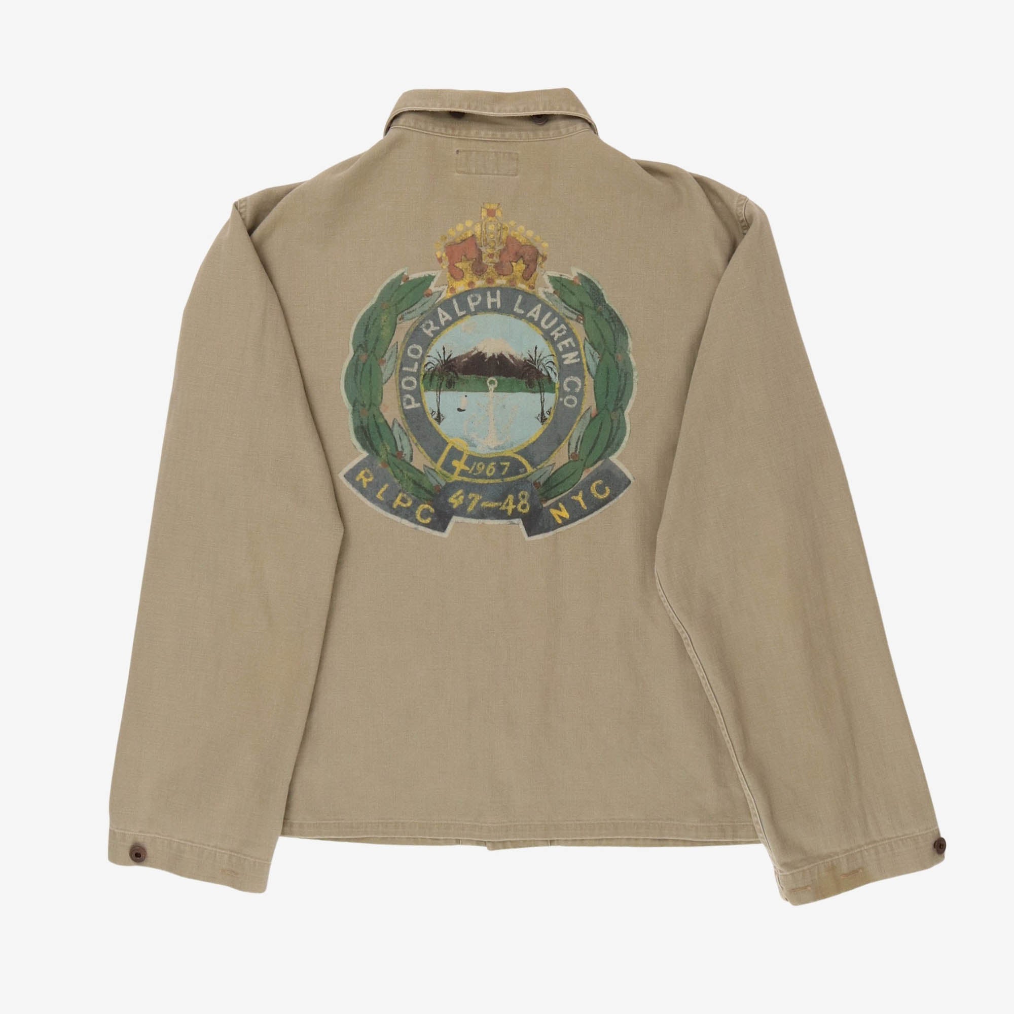 Painted Military Overshirt Jacket
