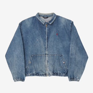 Denim Bomber Harrington Jacket