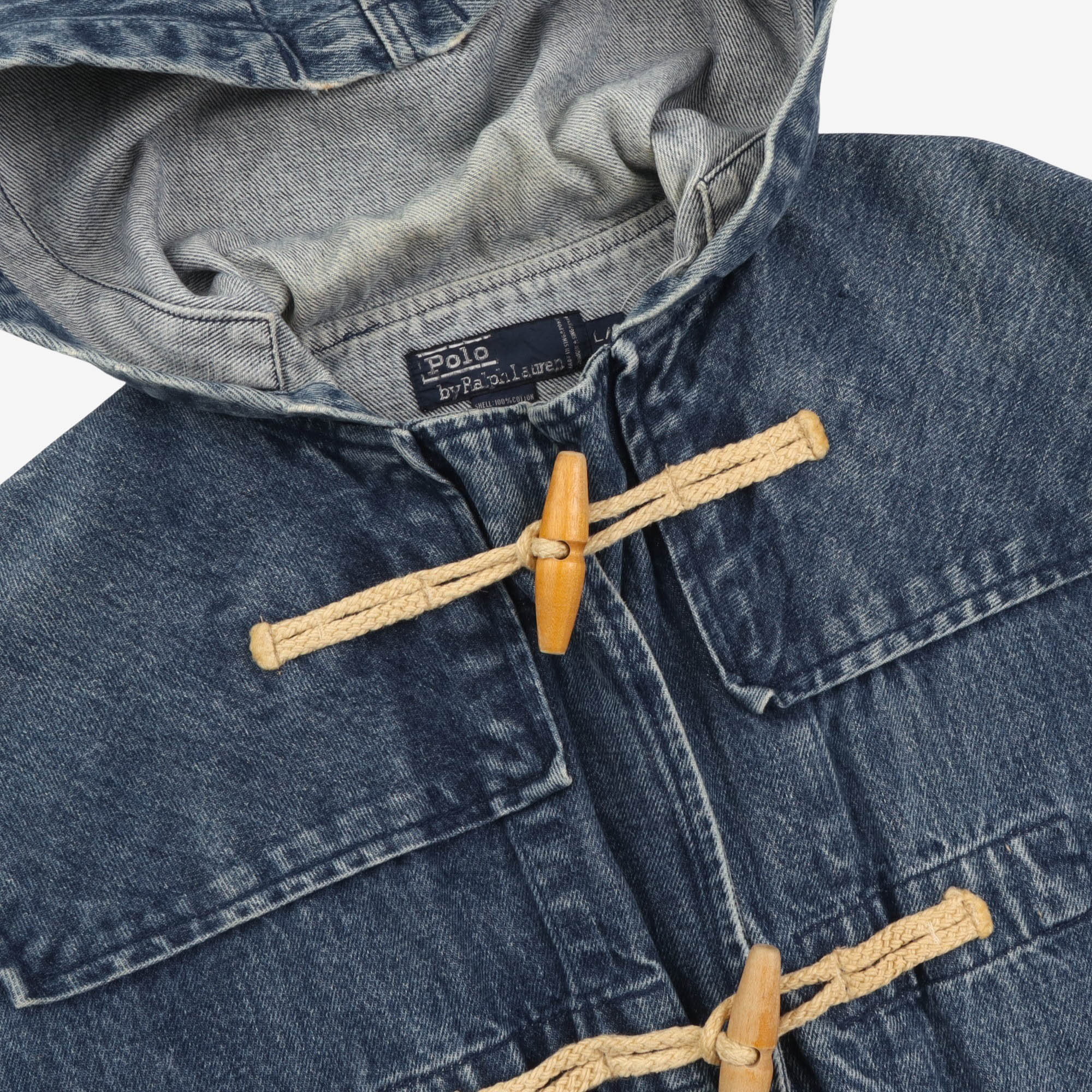 Denim Fisherman Duffle Rope Coat