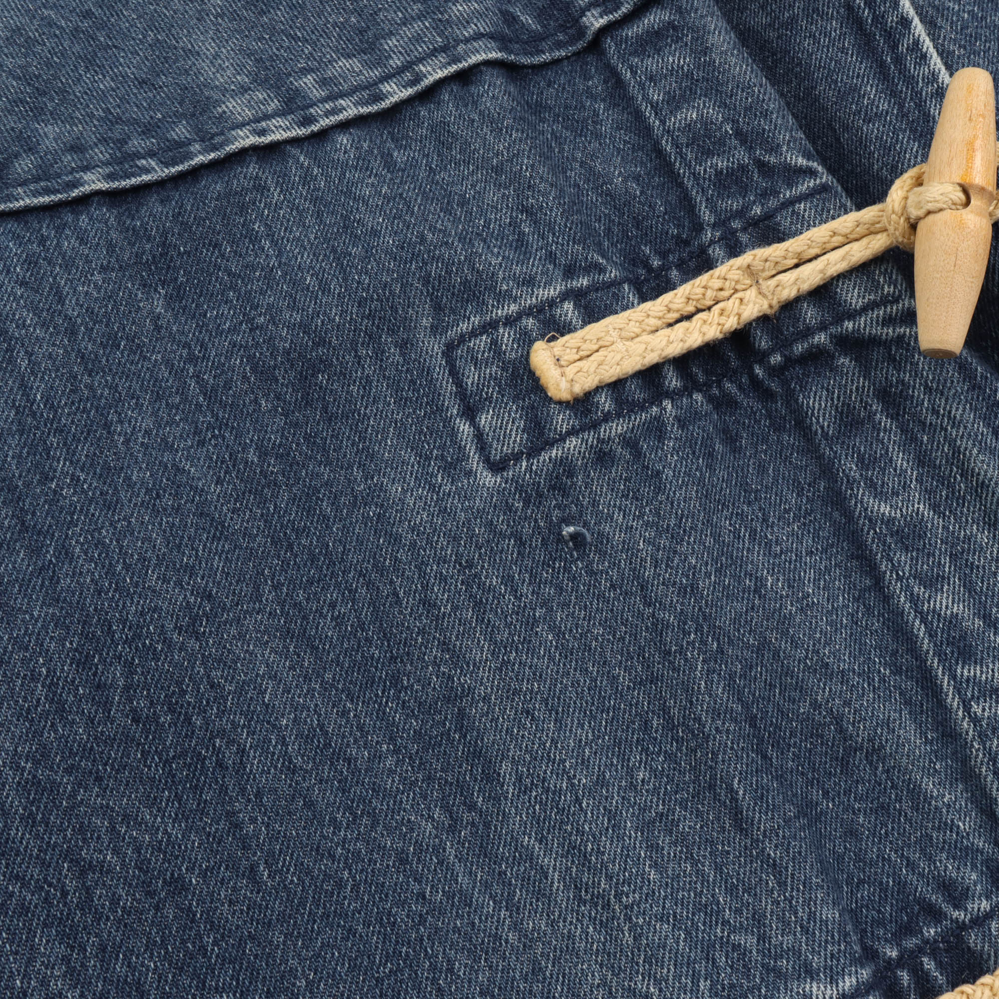 Denim Fisherman Duffle Rope Coat