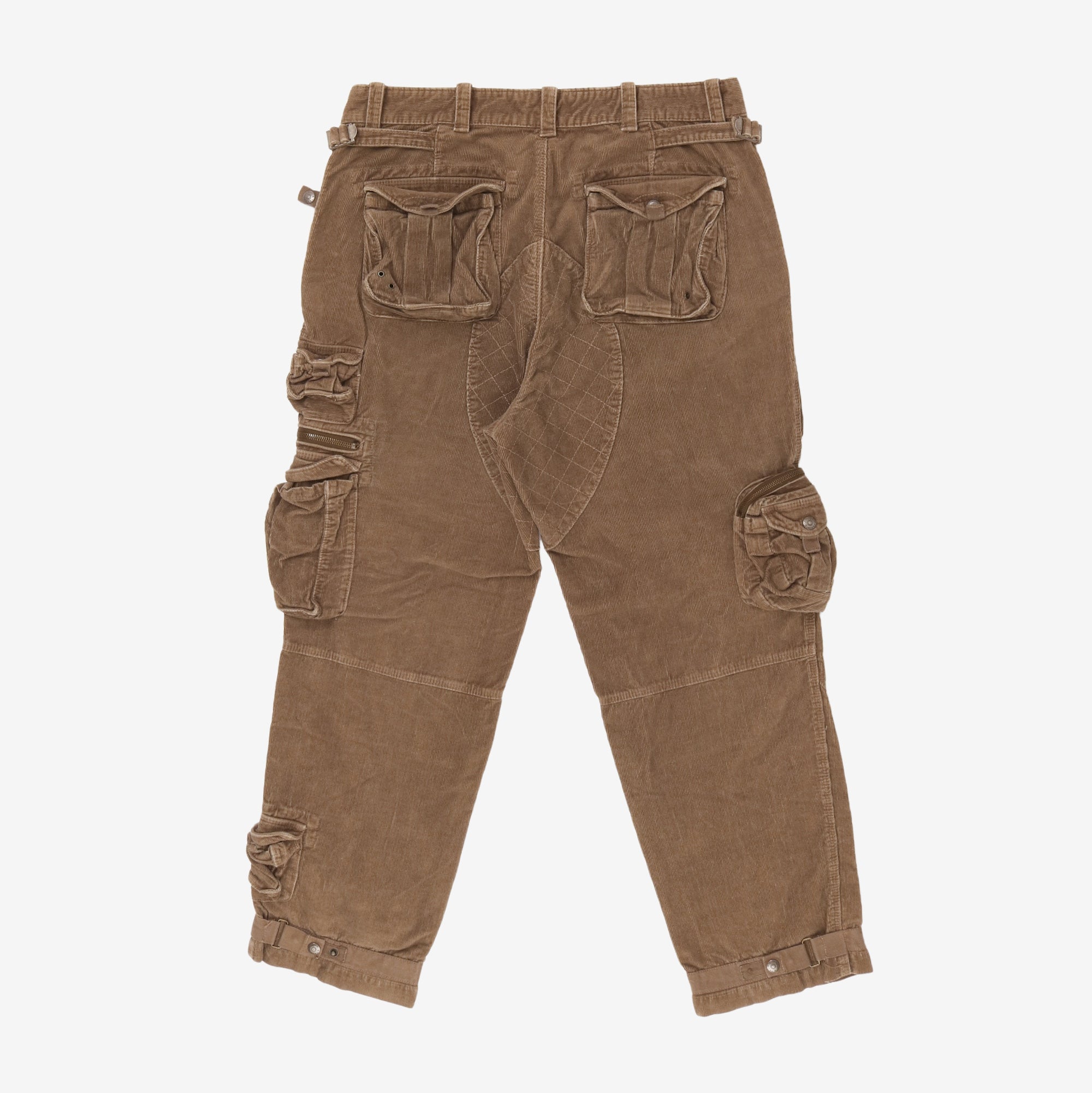 Corduroy Paratrooper Military Cargo Pants