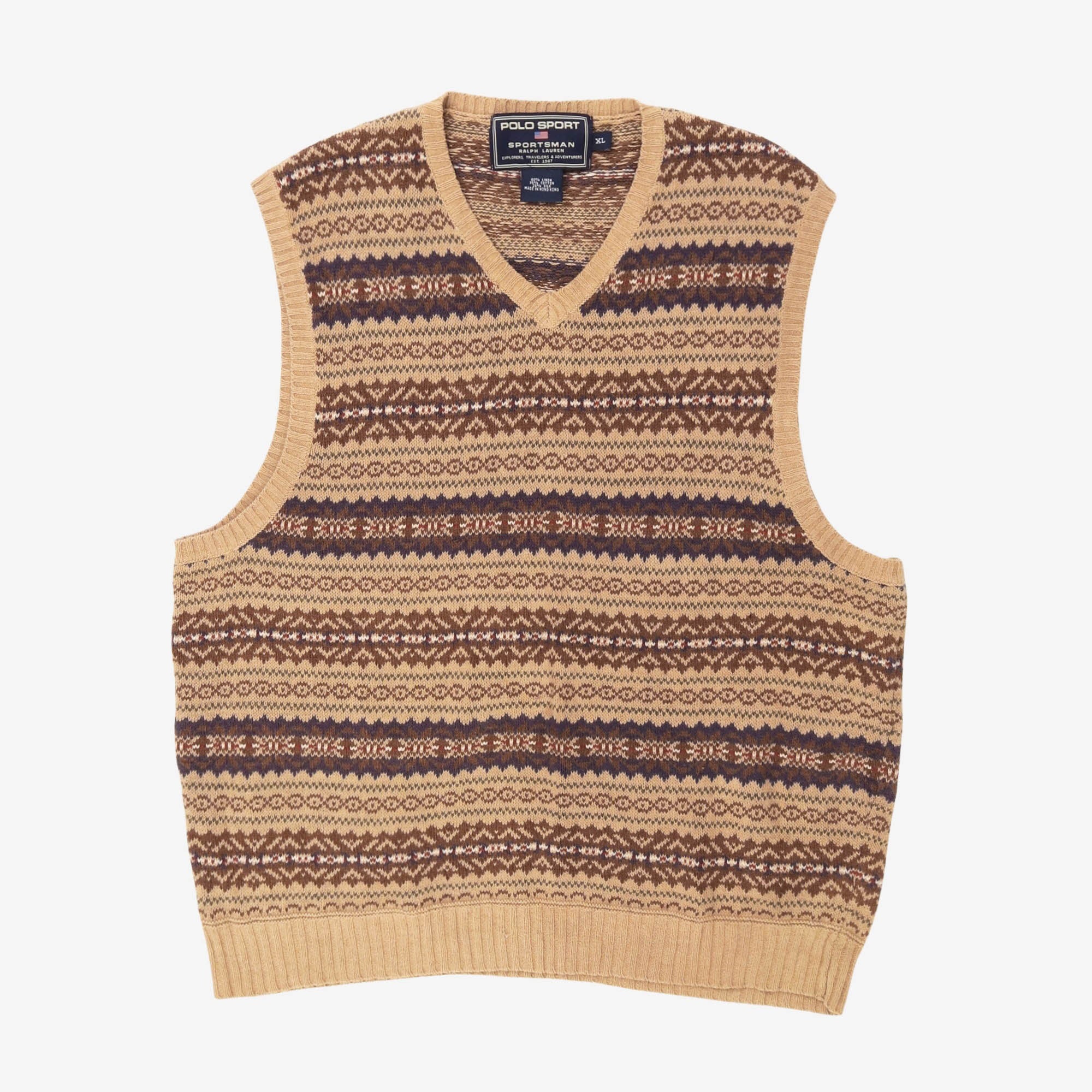 Vintage Sportsman Fair Isle Sweater Vest