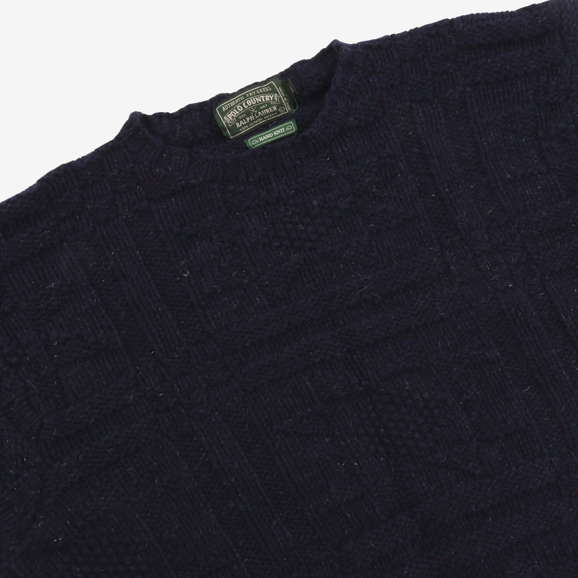 Vintage Country Star Pattern Cable Knit Jumper
