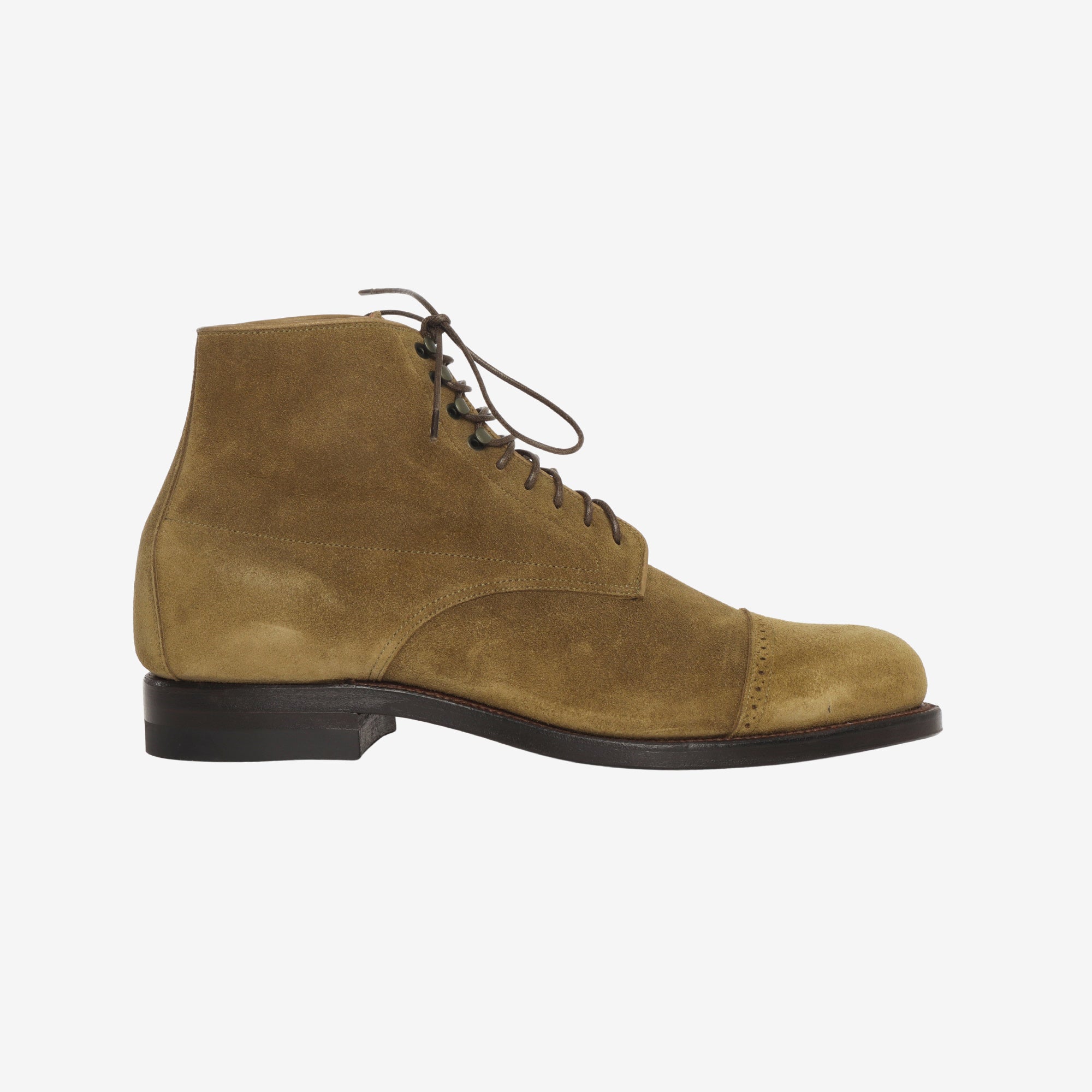 Navvy Brogue Boot - Green Suede (1940 Last)