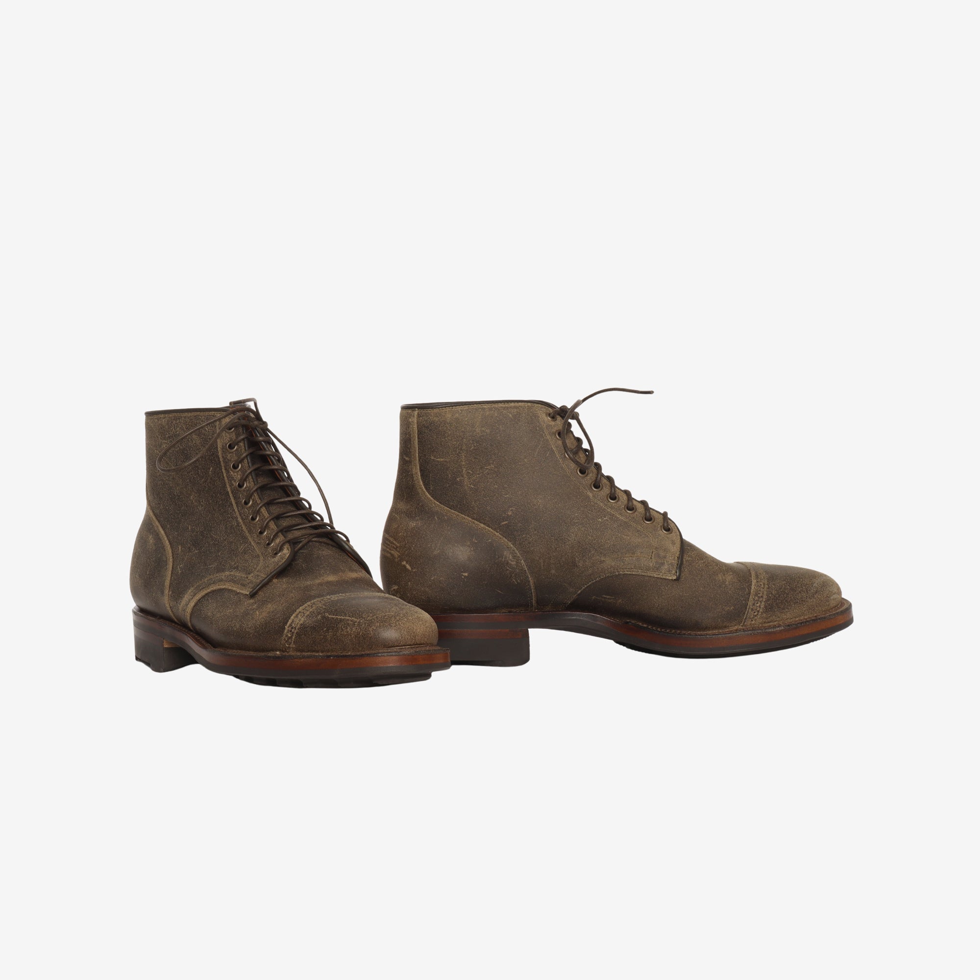 Service Brogue Boot - Grey Wax (2030 Last)