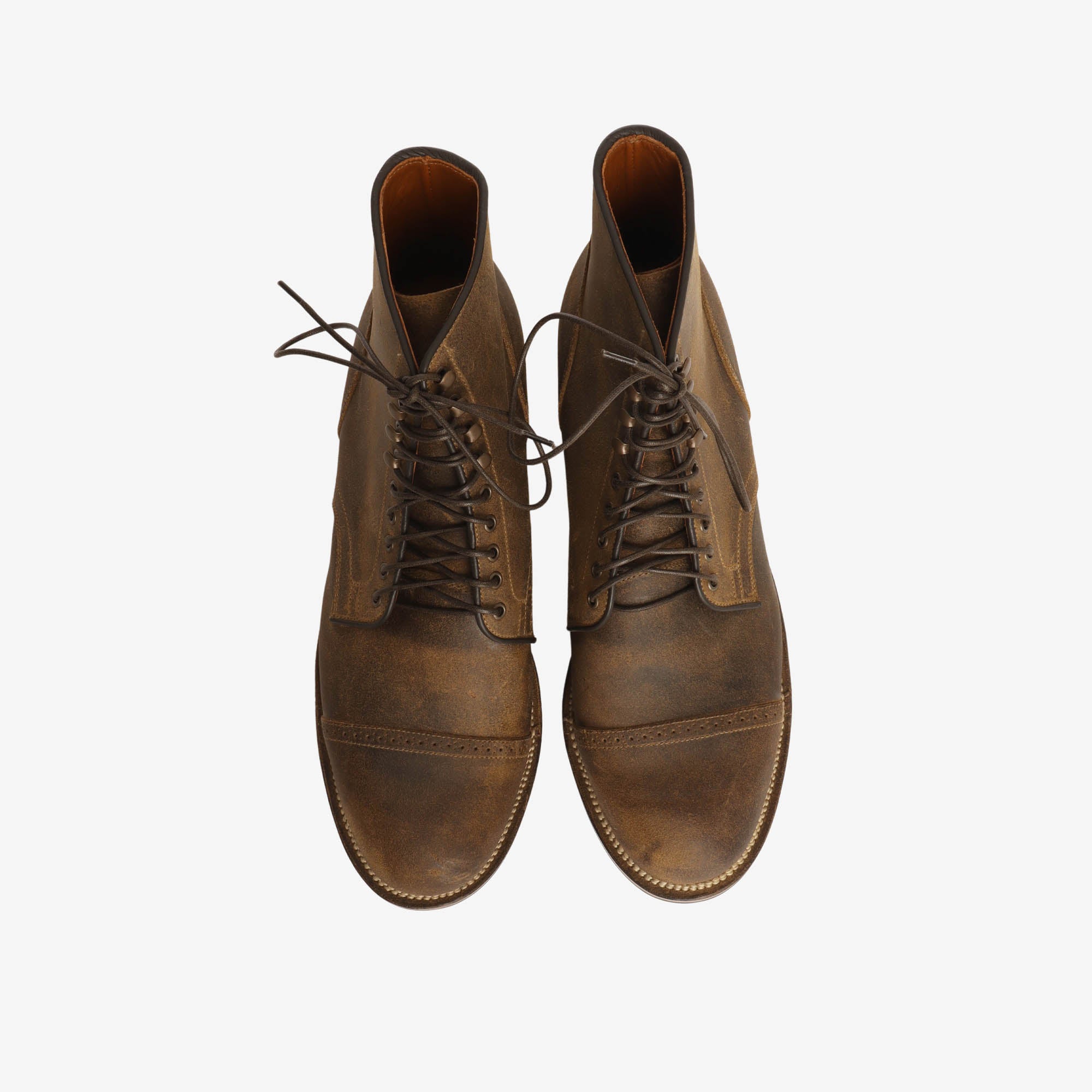 Service Brogue Boot - Olive Wax (2030 last)