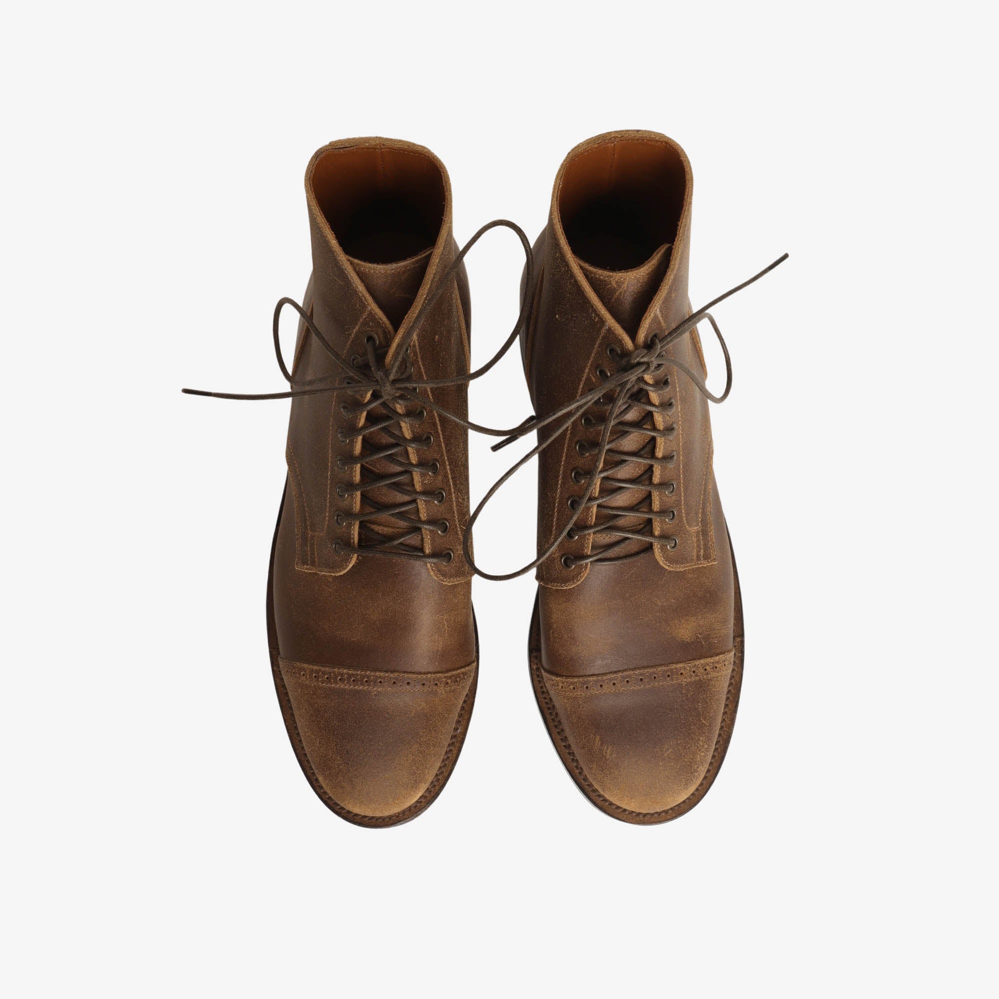 Service Brogue Boot - Tan Wax (2030 Last) (Worn)