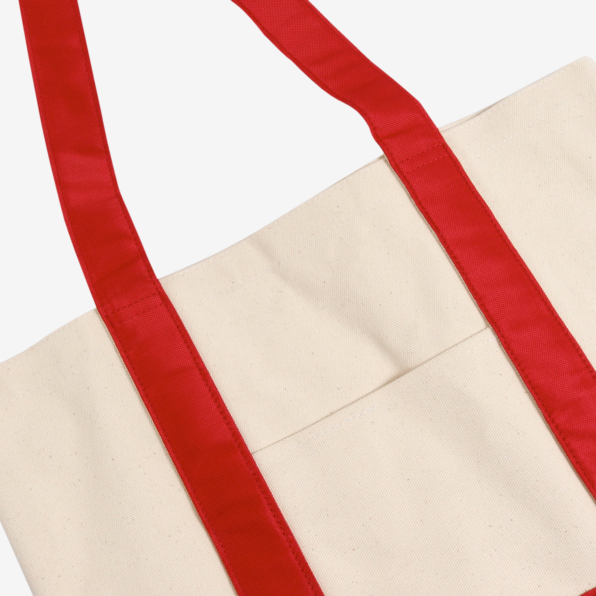 Canvas Tote - Ecru x Red