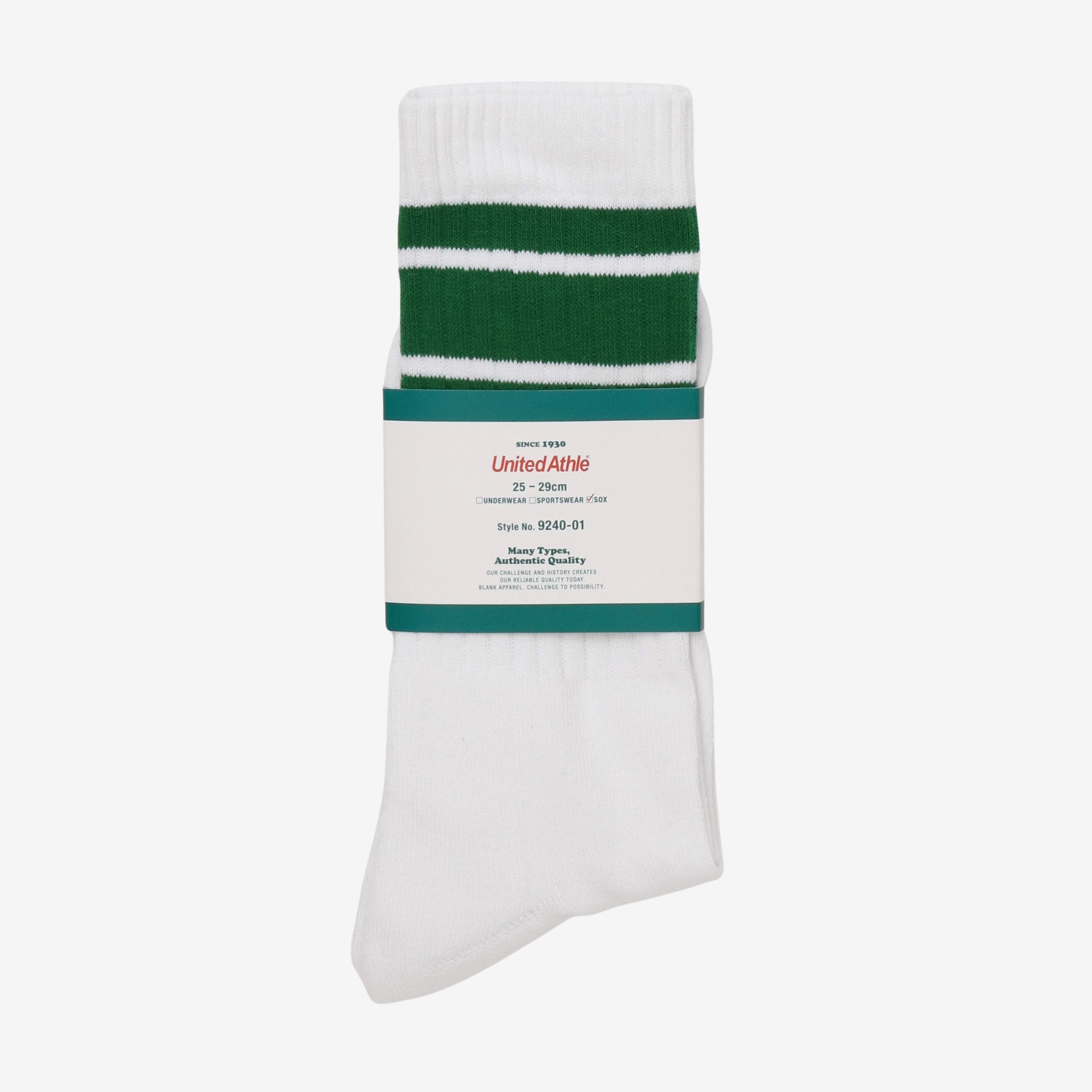 Crew Socks - Green (Size 25-29cm)