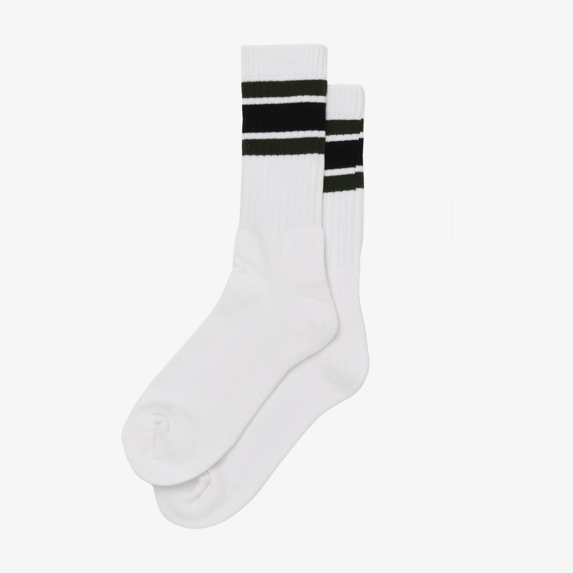 Crew Socks - Green/Black (Size 25-29cm)