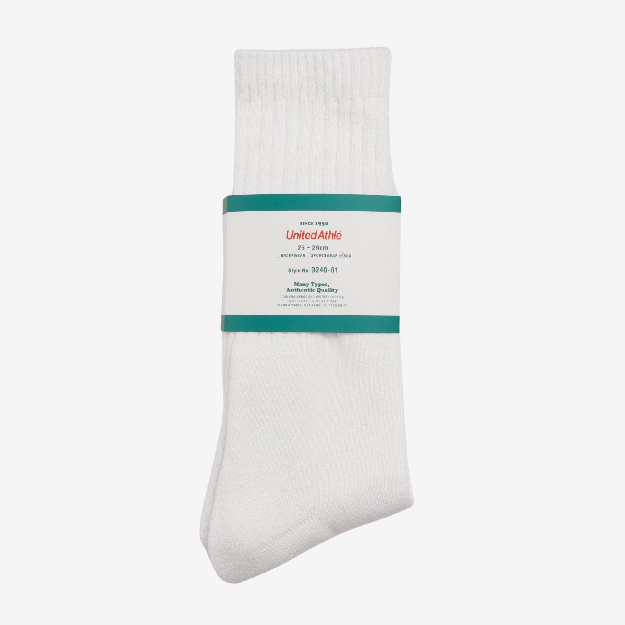 Crew Socks - White (Size 25-29cm)