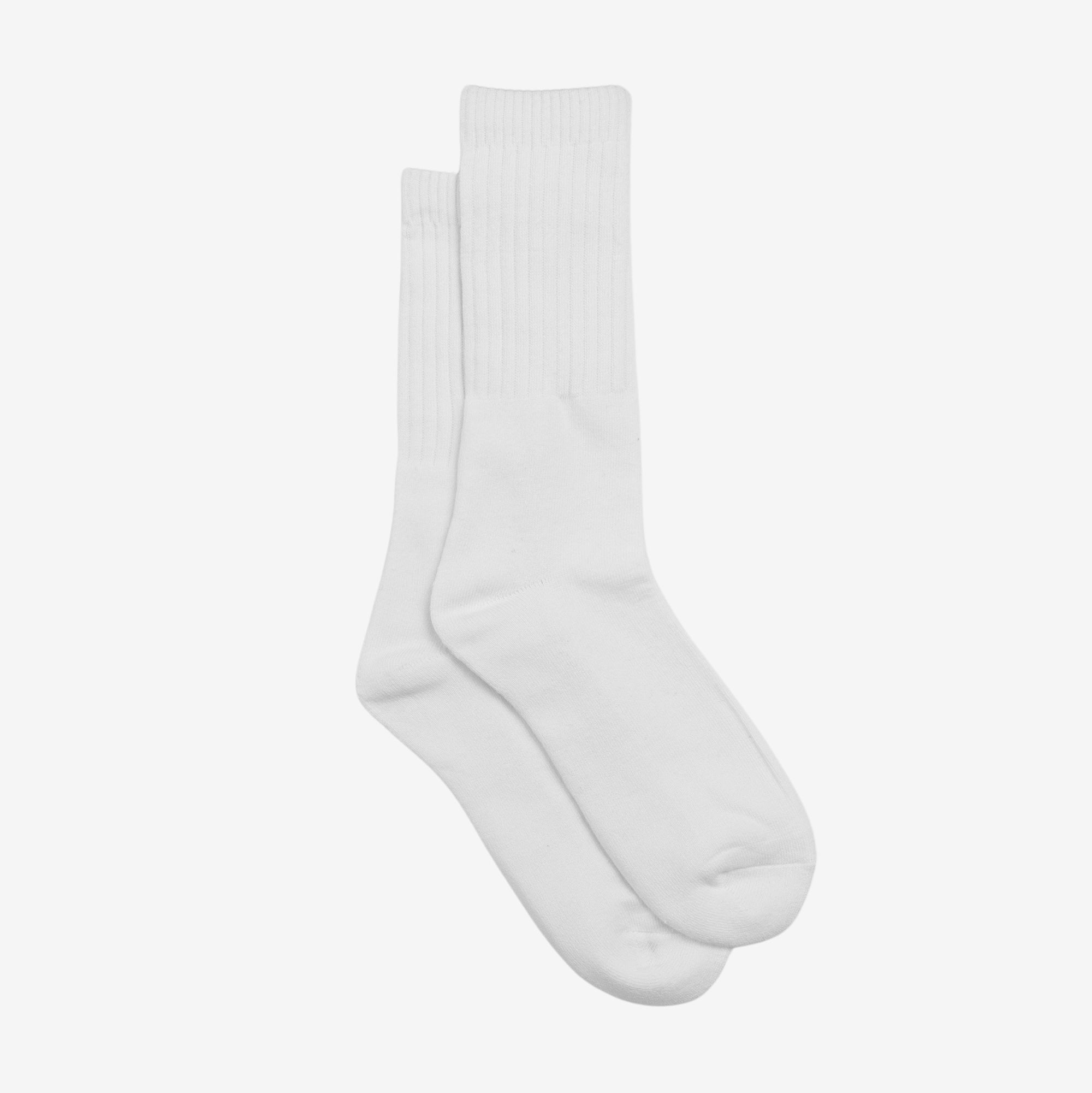 Crew Socks - White (Size 25-29cm)