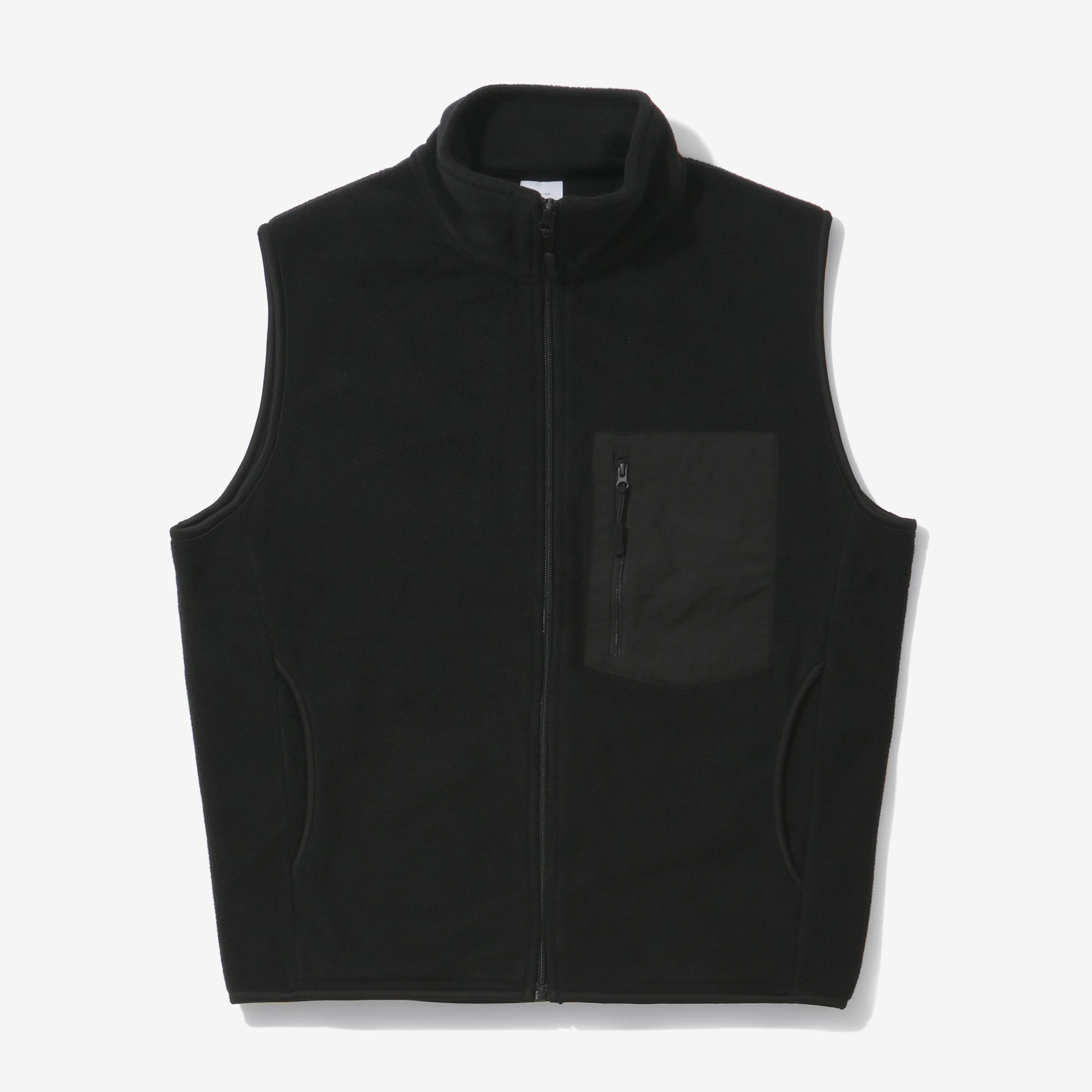 Fleece Zip Vest - Black