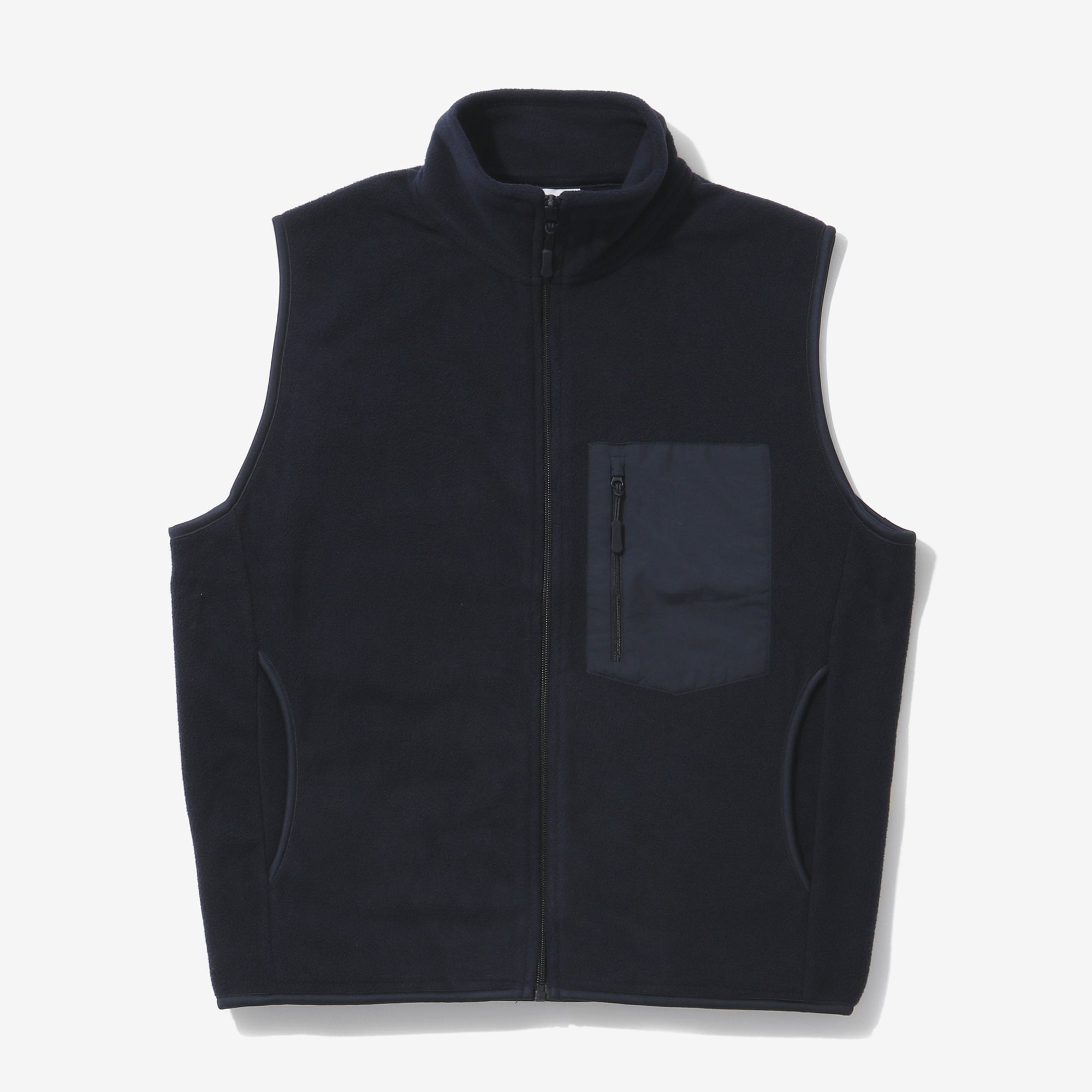 Fleece Zip Vest - Navy