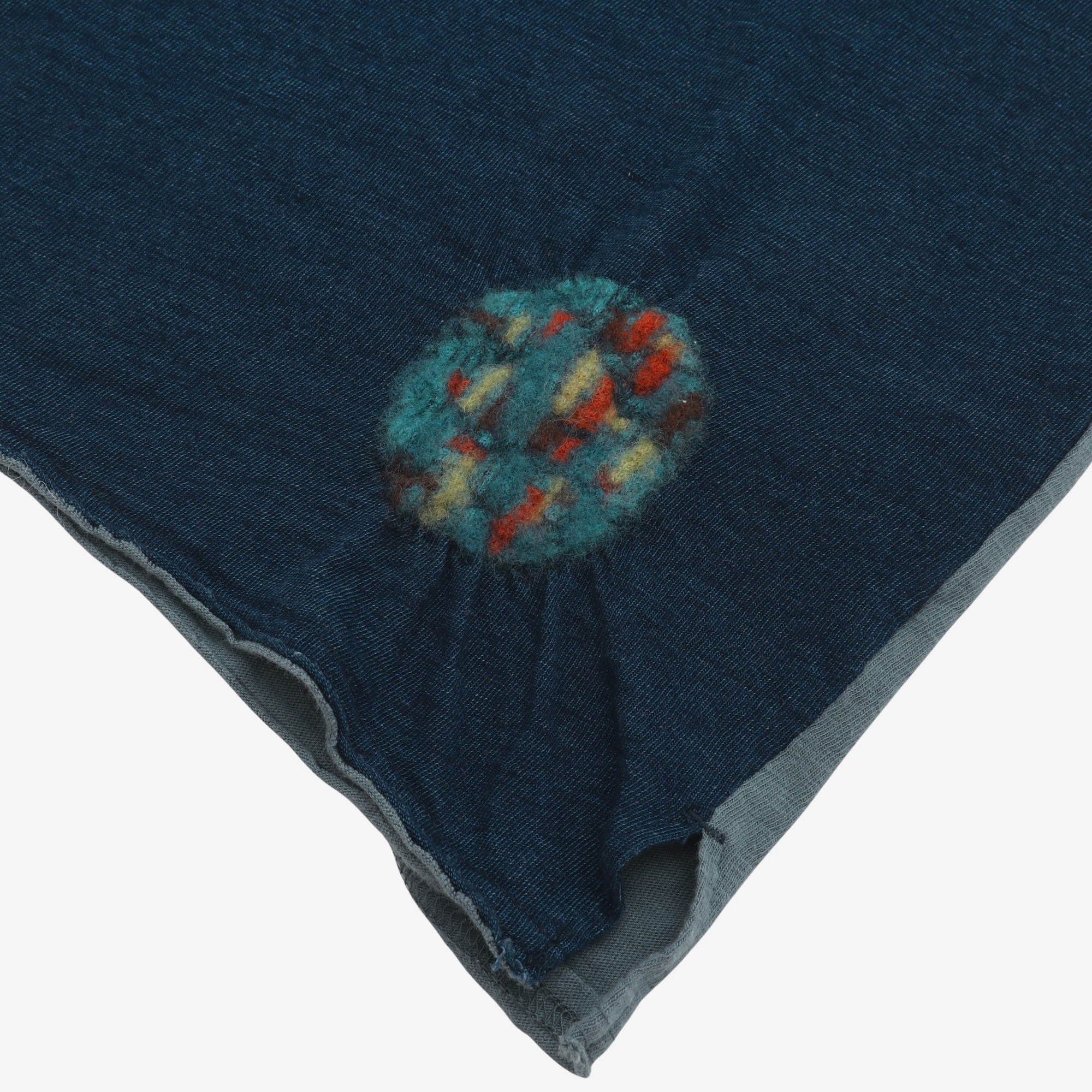 Wool Patch V Neck Tee