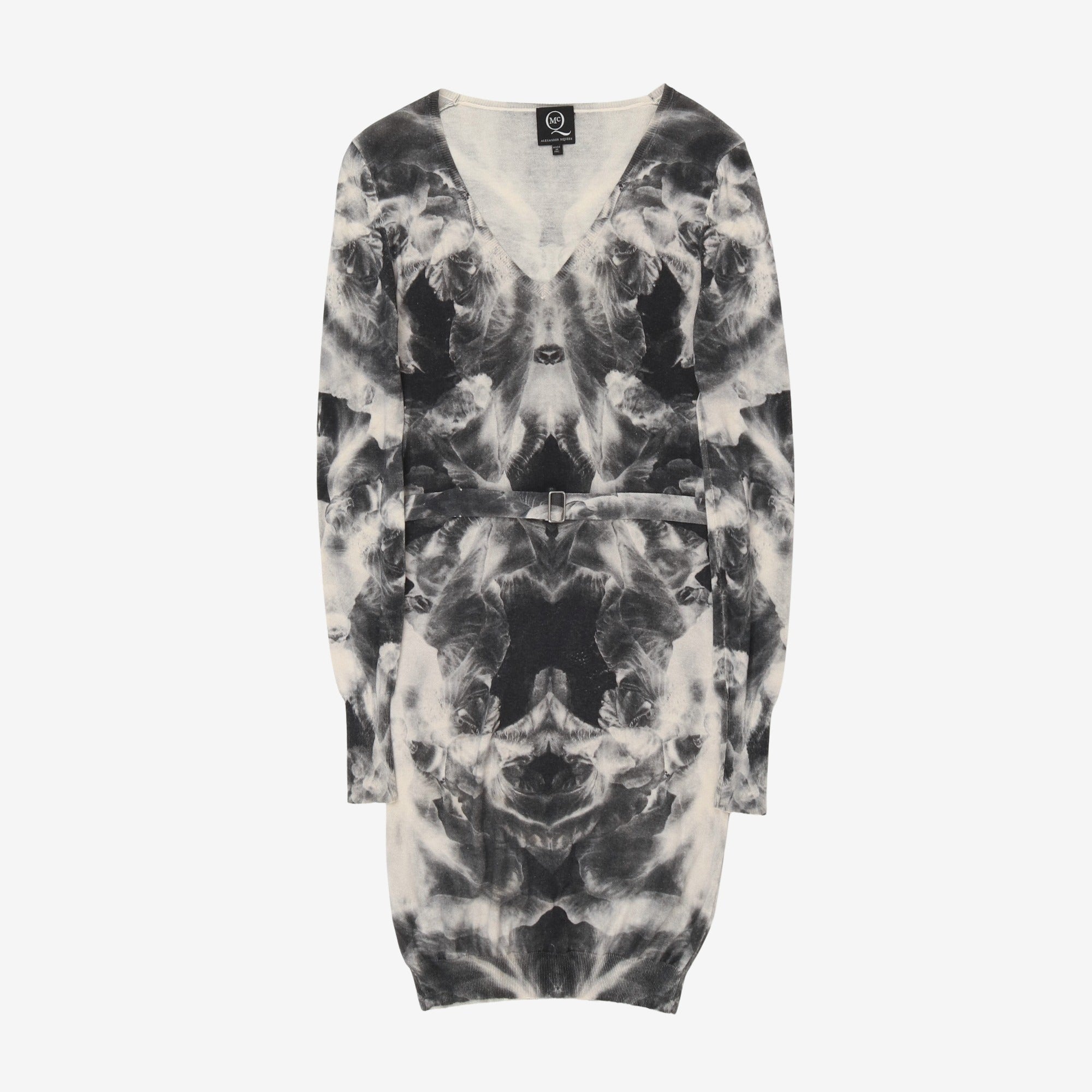 Printed V Neck Dress
