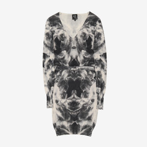 Printed V Neck Dress