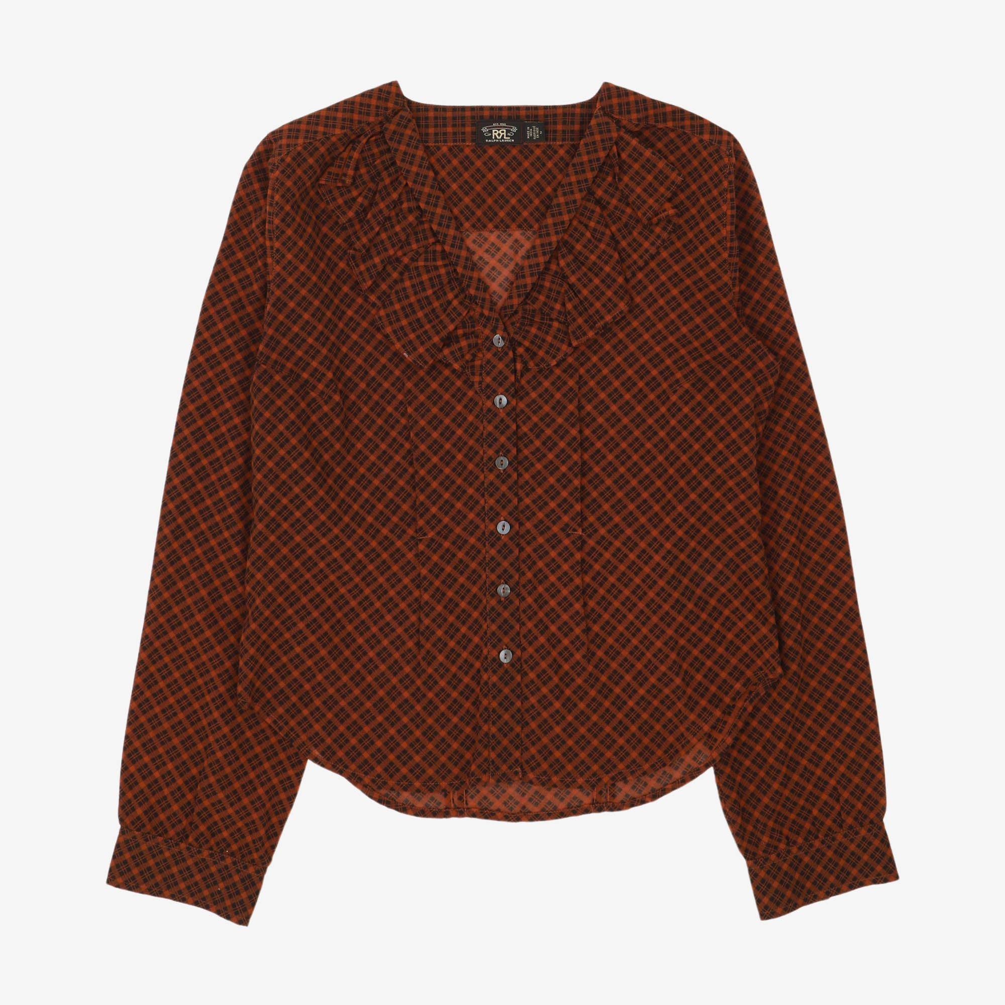 Plaid Ruffle Blouse