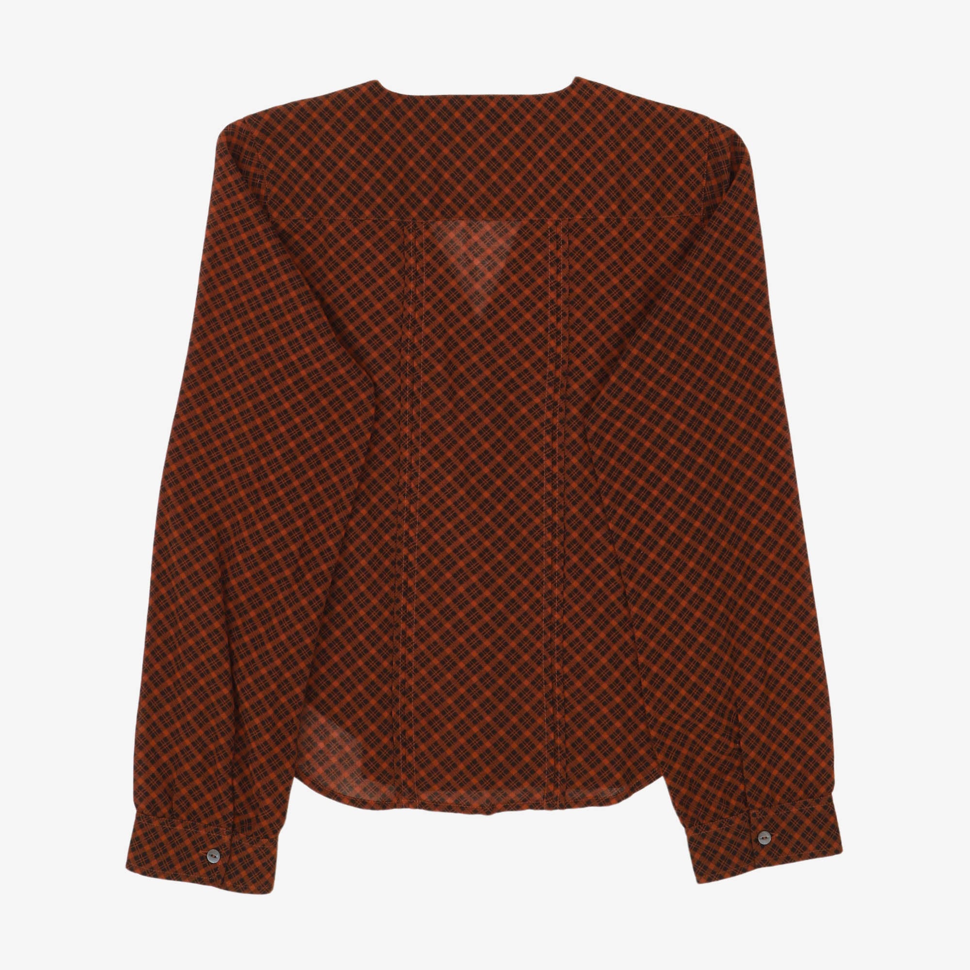 Plaid Ruffle Blouse